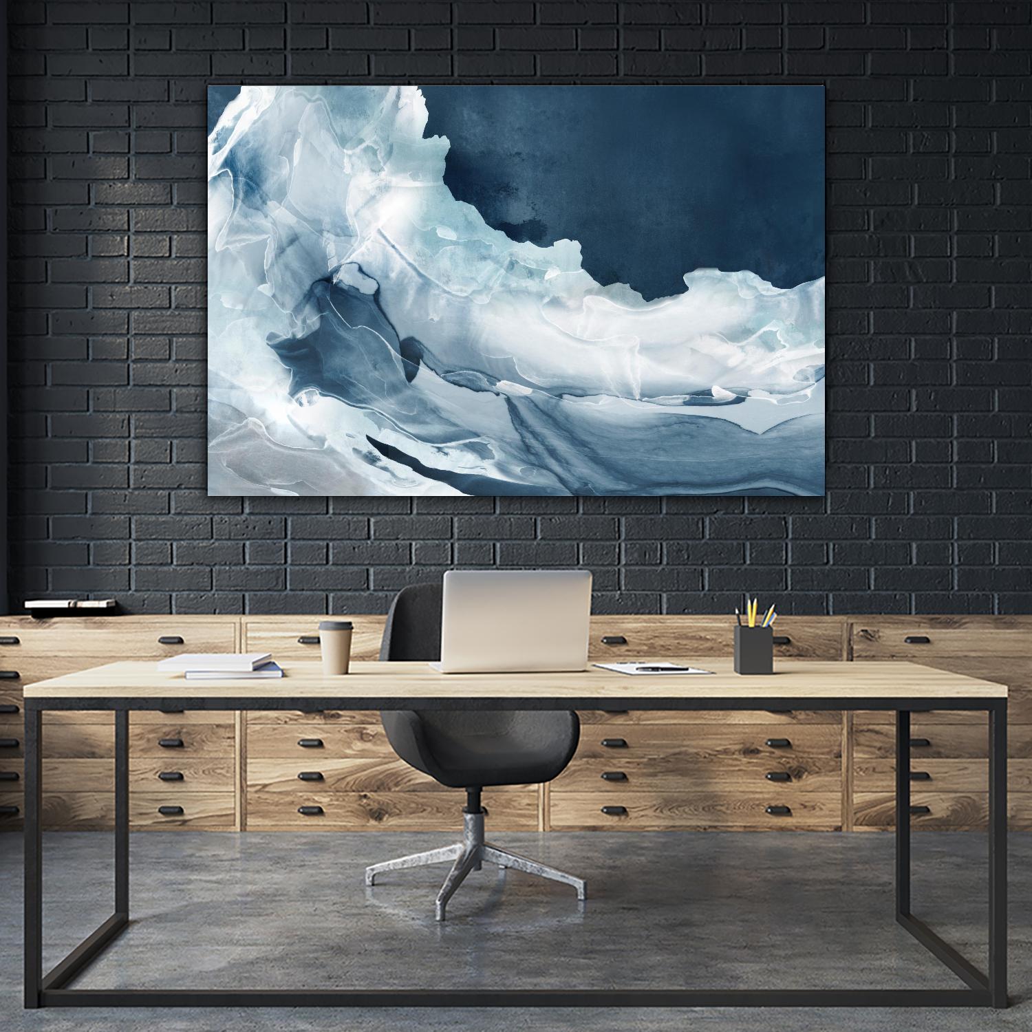 Wave of Blue Ice by PI Studio on GIANT ART - abstract