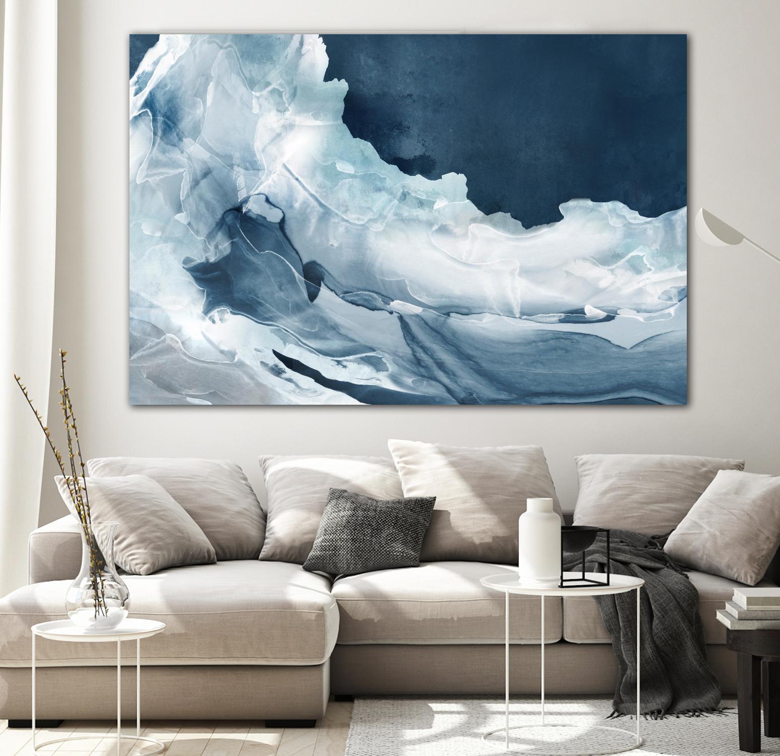 Wave of Blue Ice by PI Studio on GIANT ART - abstract