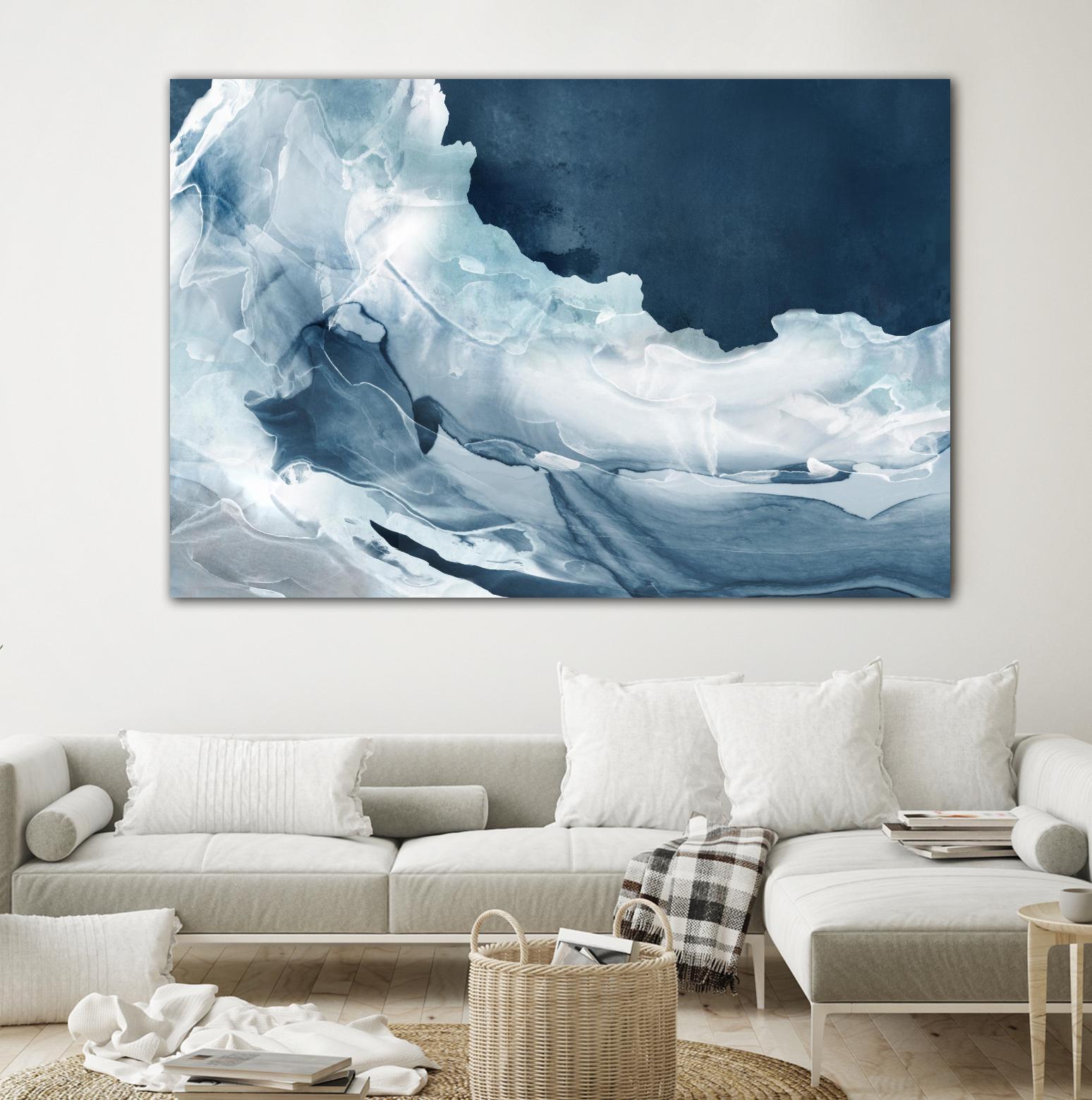 Wave of Blue Ice by PI Studio on GIANT ART - abstract