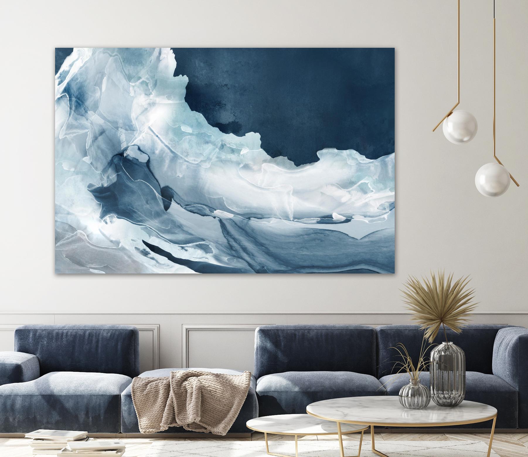 Wave of Blue Ice by PI Studio on GIANT ART - abstract