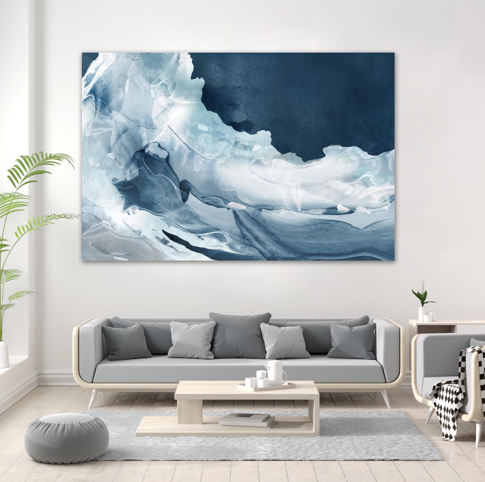 Wave of Blue Ice by PI Studio on GIANT ART - abstract