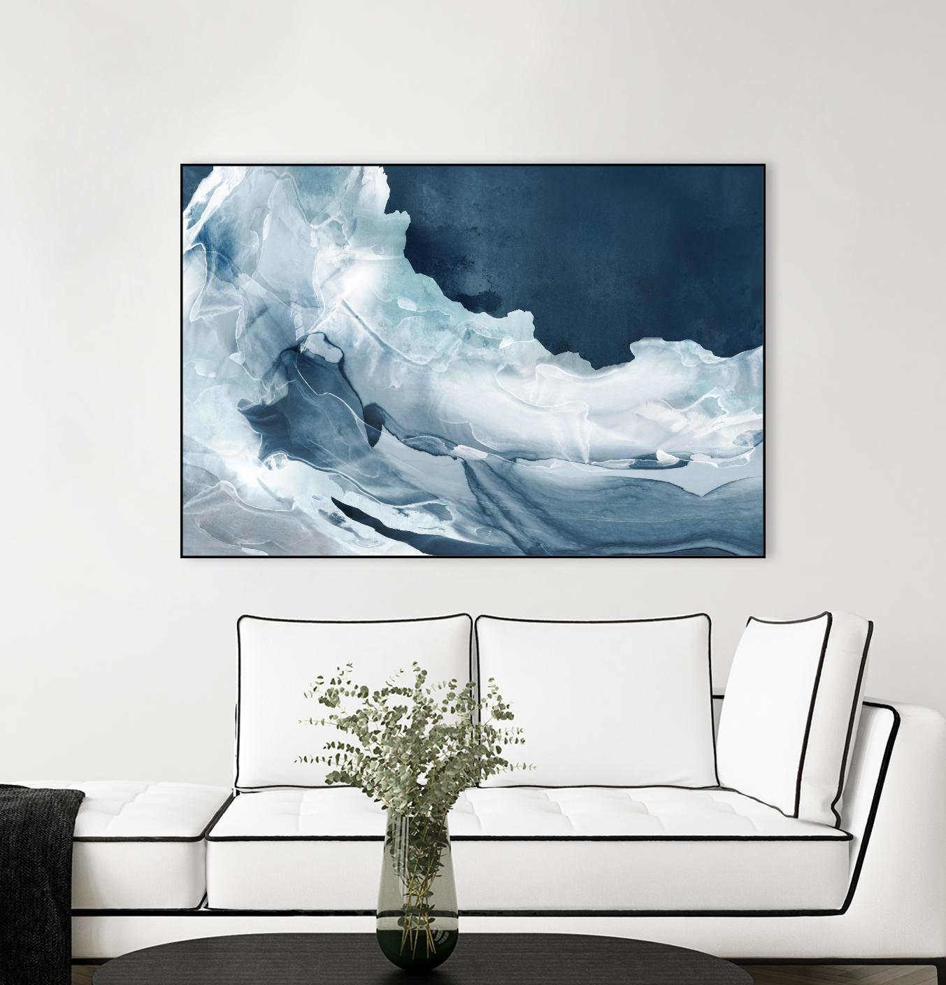 Wave of Blue Ice by PI Studio on GIANT ART - abstract