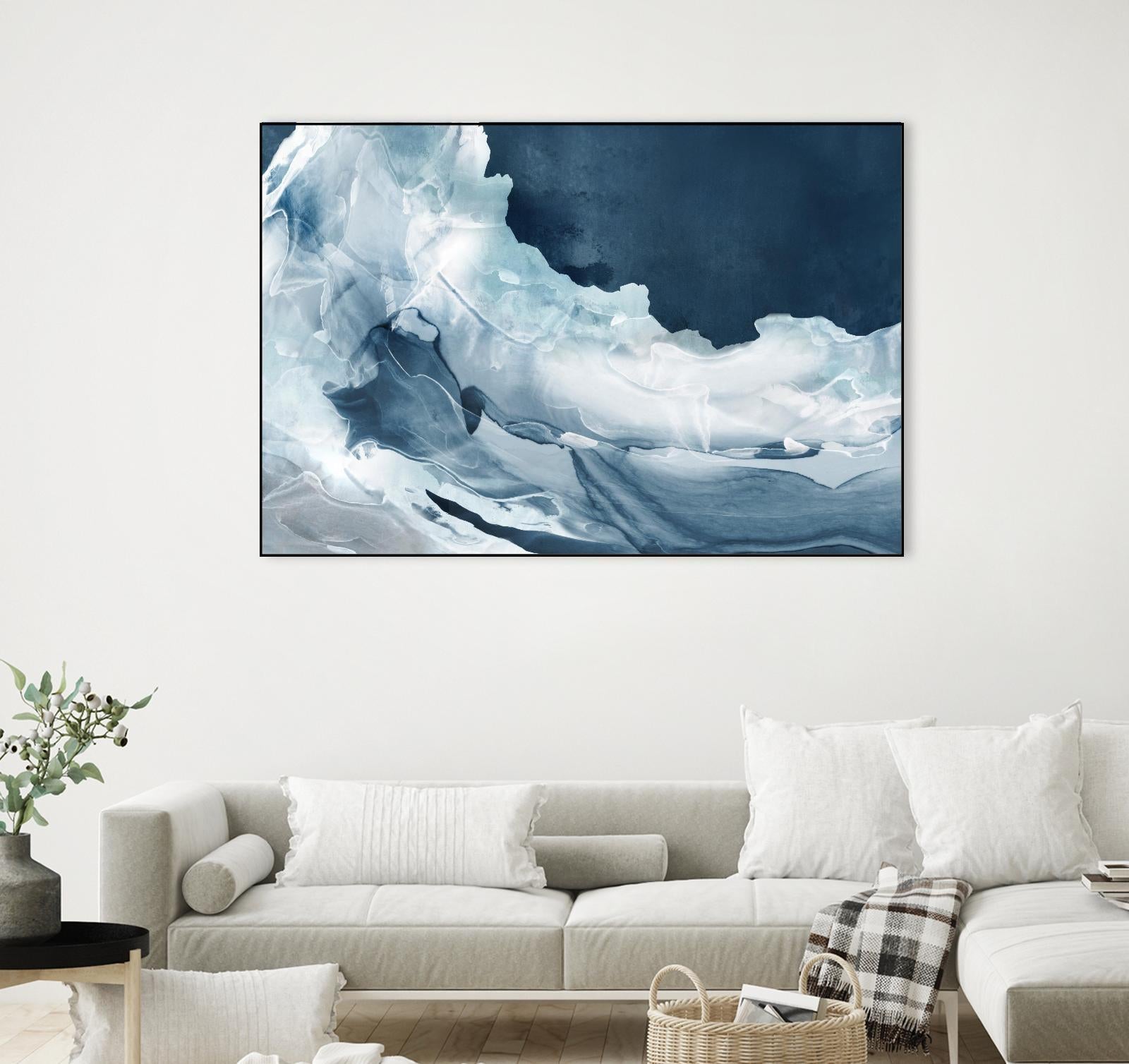Wave of Blue Ice by PI Studio on GIANT ART - abstract