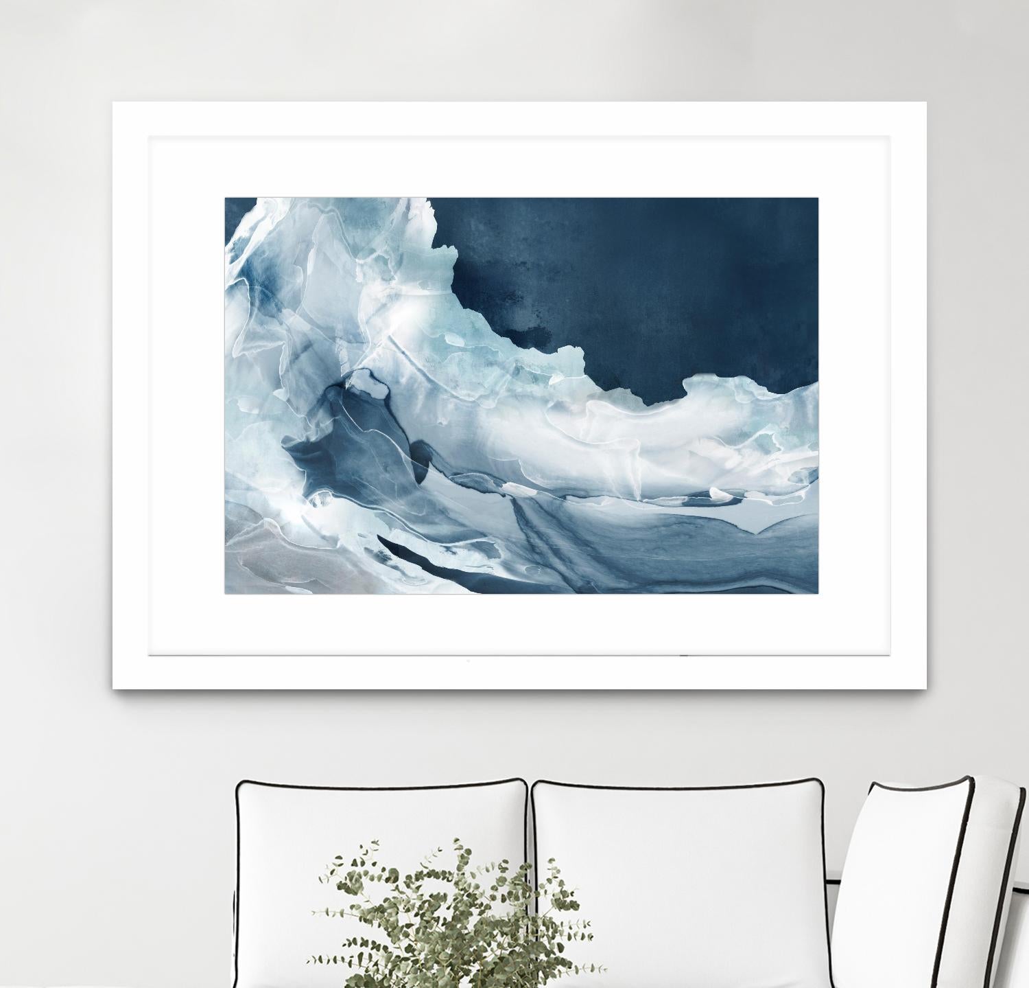 Wave of Blue Ice by PI Studio on GIANT ART - abstract
