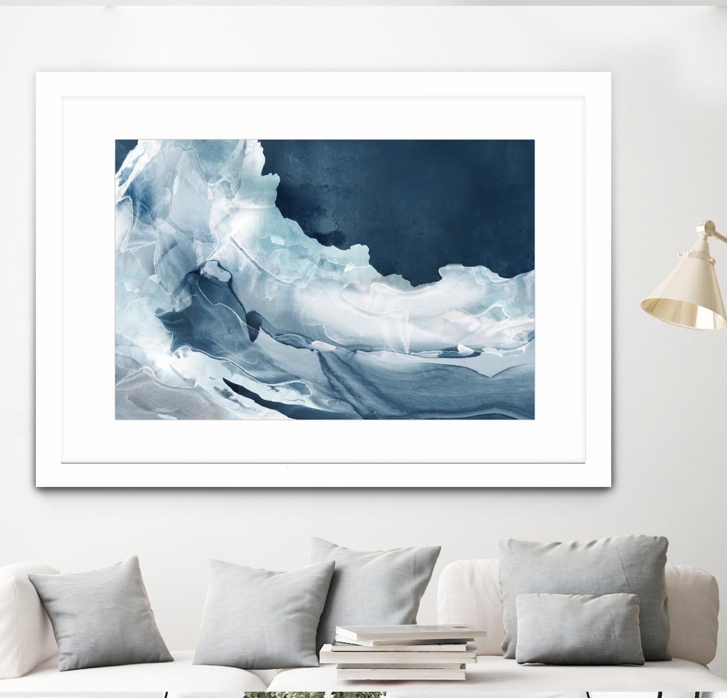 Wave of Blue Ice by PI Studio on GIANT ART - abstract