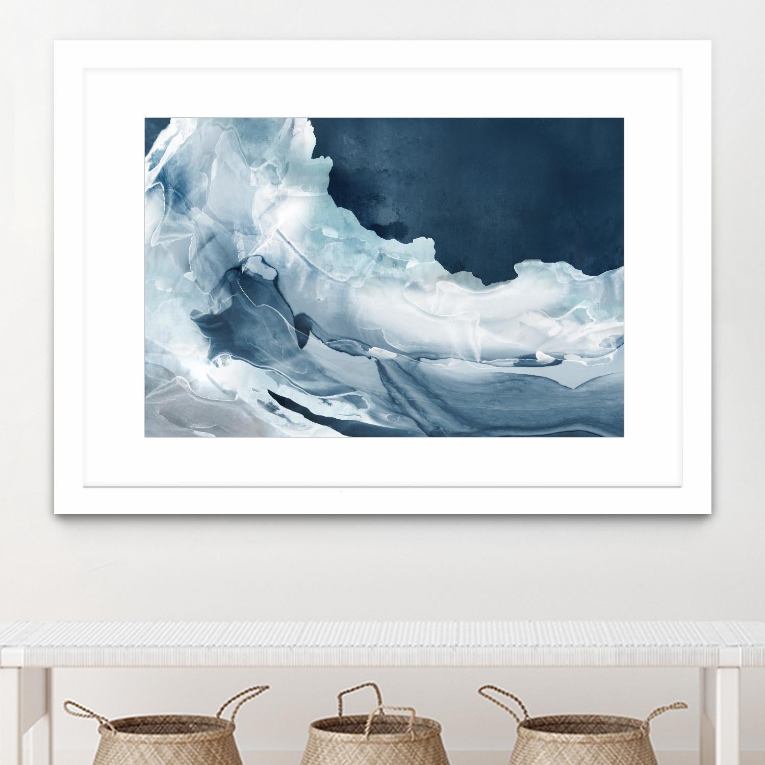 Wave of Blue Ice by PI Studio on GIANT ART - abstract