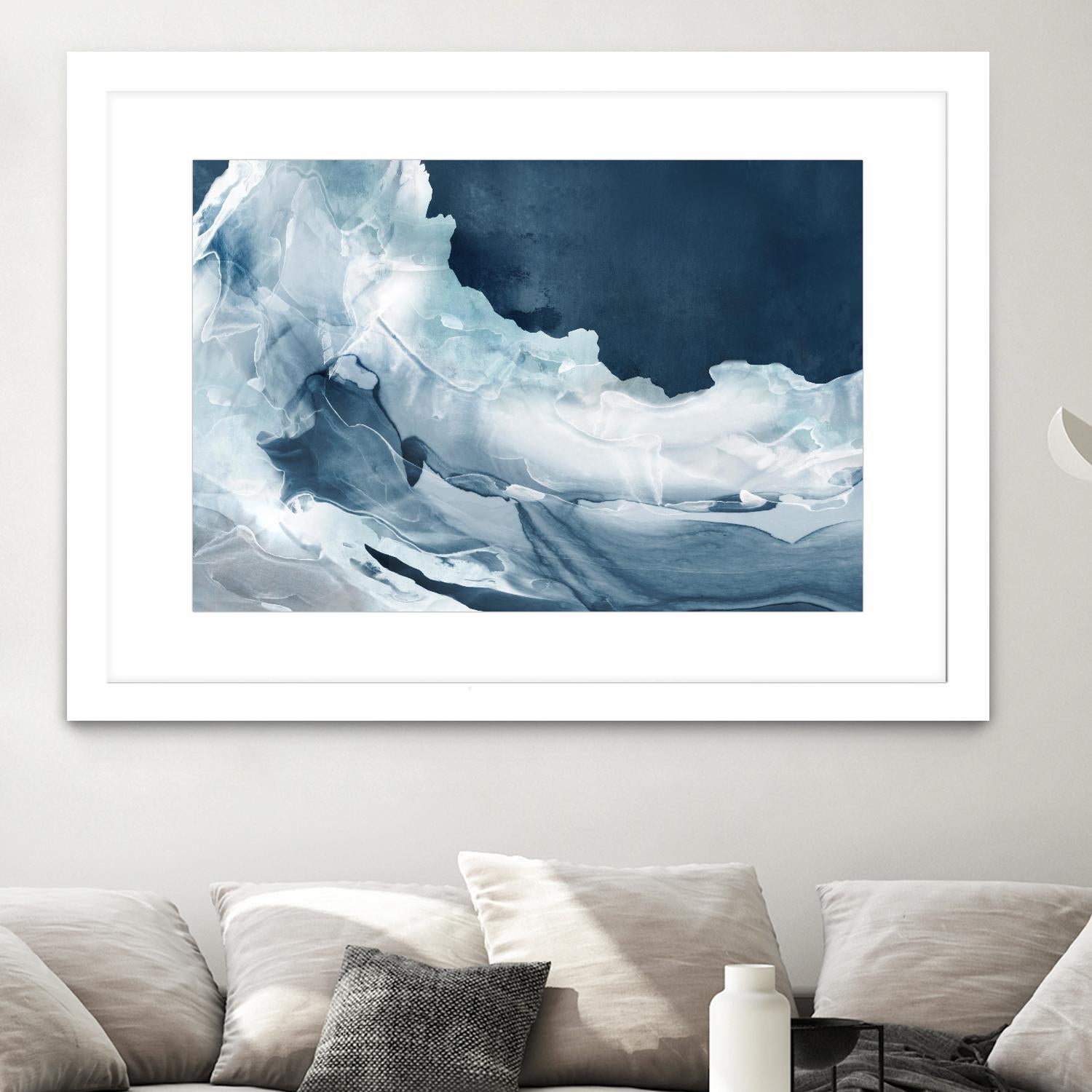 Wave of Blue Ice by PI Studio on GIANT ART - abstract