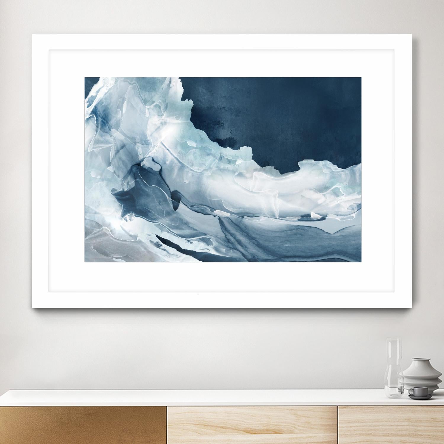 Wave of Blue Ice by PI Studio on GIANT ART - abstract