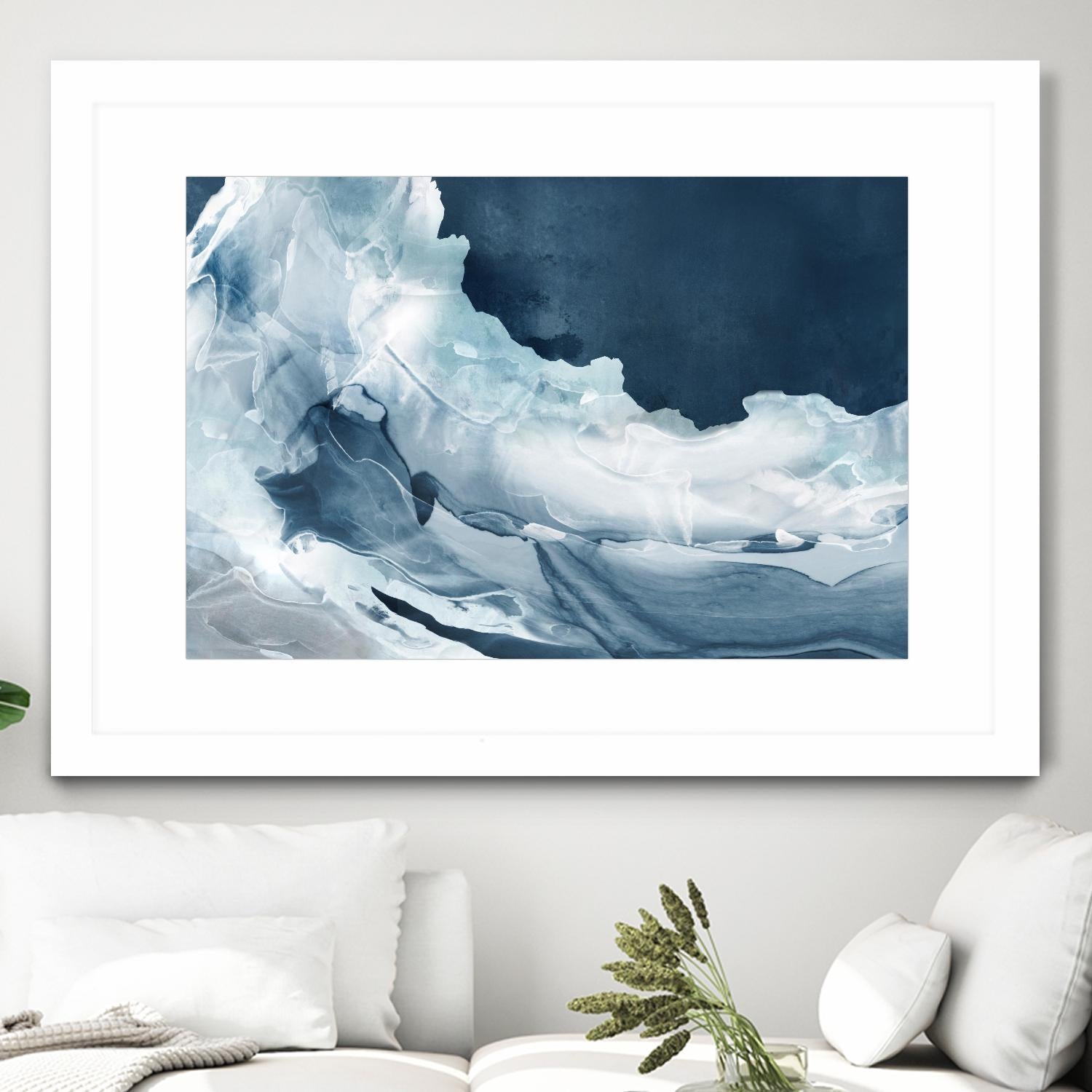 Wave of Blue Ice by PI Studio on GIANT ART - abstract
