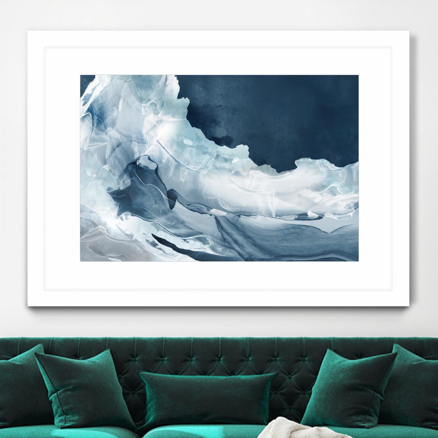 Wave of Blue Ice by PI Studio on GIANT ART - abstract