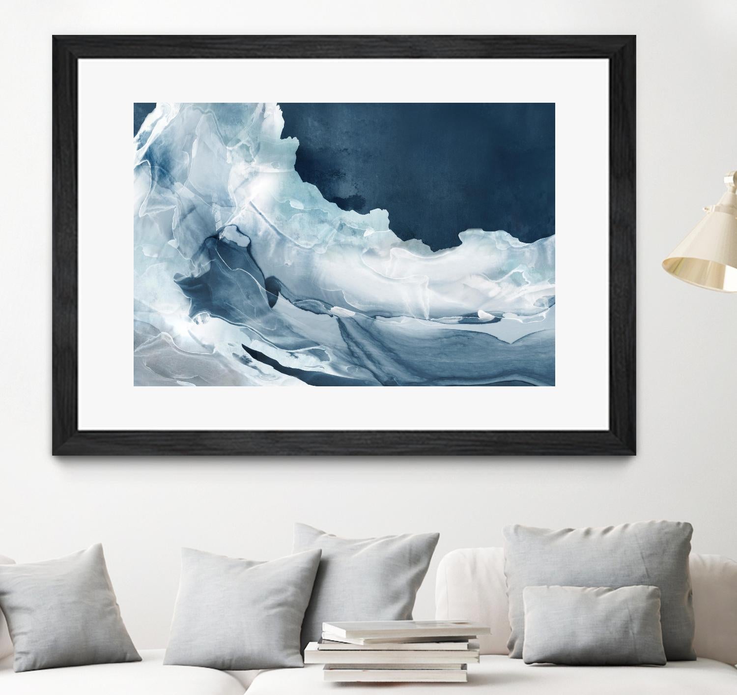 Wave of Blue Ice by PI Studio on GIANT ART - abstract