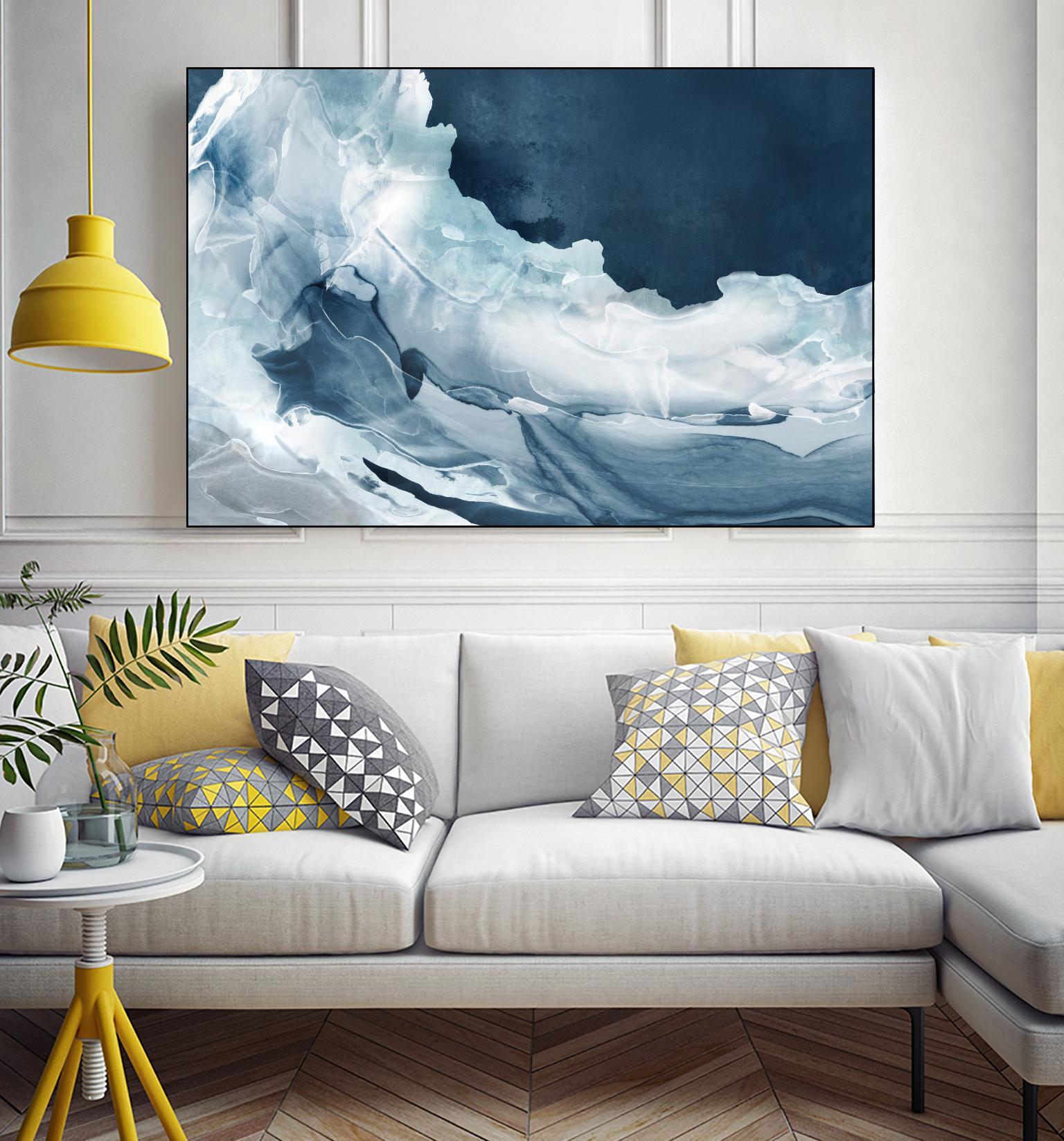 Wave of Blue Ice by PI Studio on GIANT ART - abstract