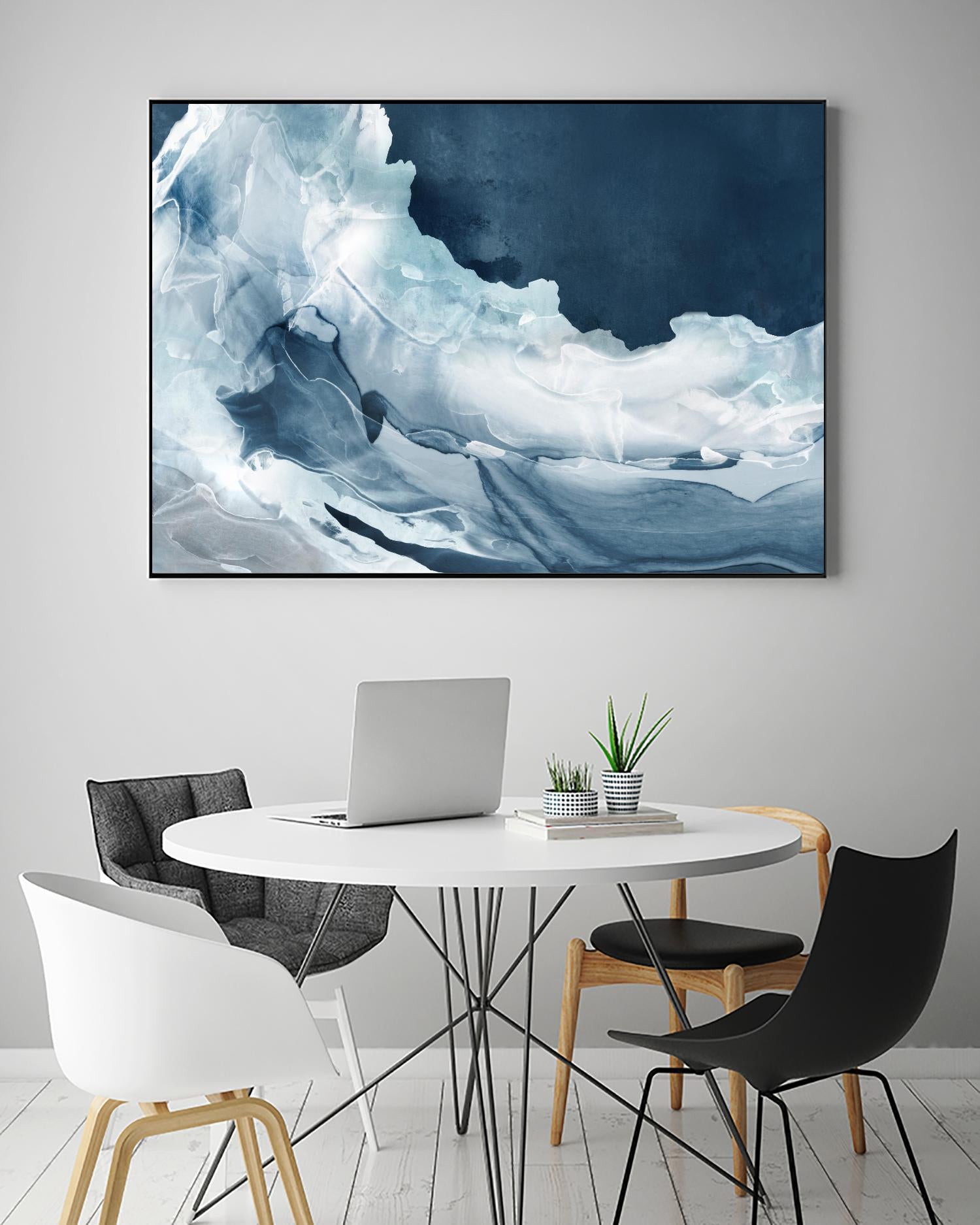 Wave of Blue Ice by PI Studio on GIANT ART - abstract