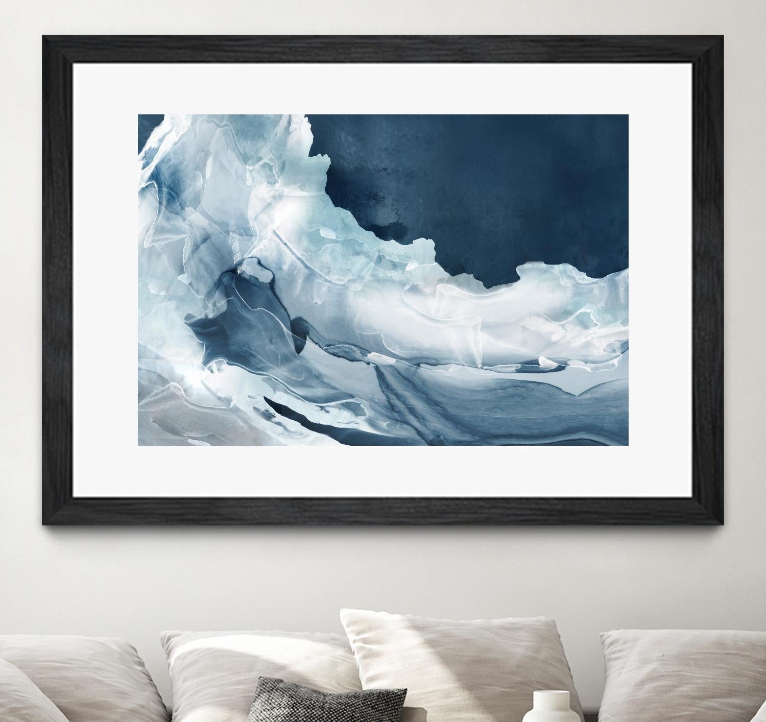Wave of Blue Ice by PI Studio on GIANT ART - abstract