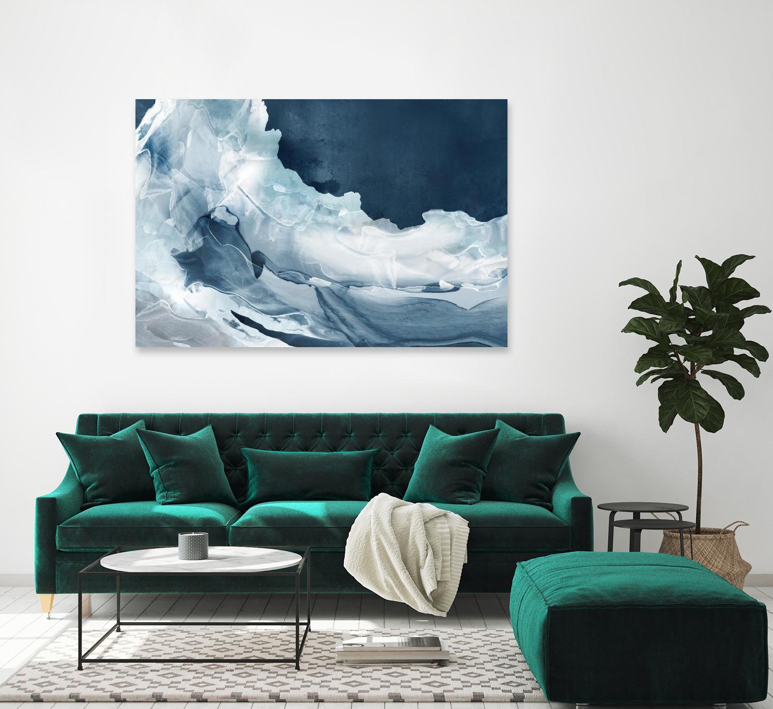Wave of Blue Ice by PI Studio on GIANT ART - abstract