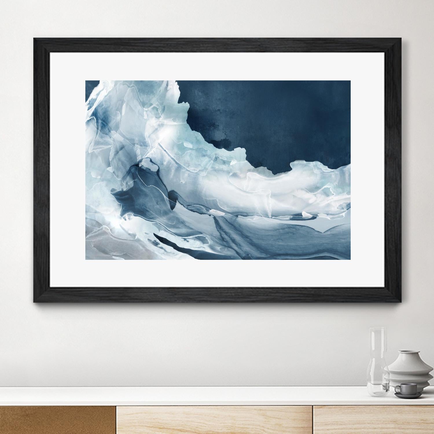 Wave of Blue Ice by PI Studio on GIANT ART - abstract
