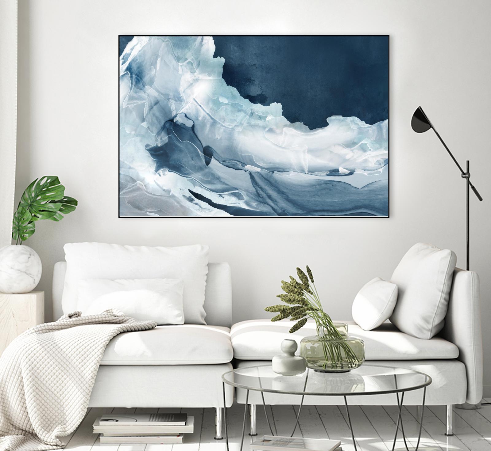 Wave of Blue Ice by PI Studio on GIANT ART - abstract