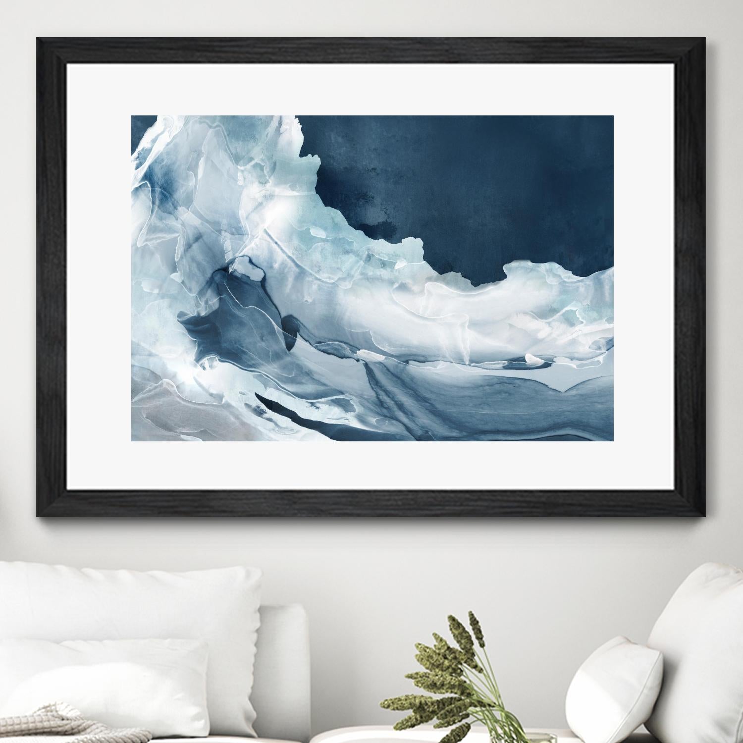 Wave of Blue Ice by PI Studio on GIANT ART - abstract