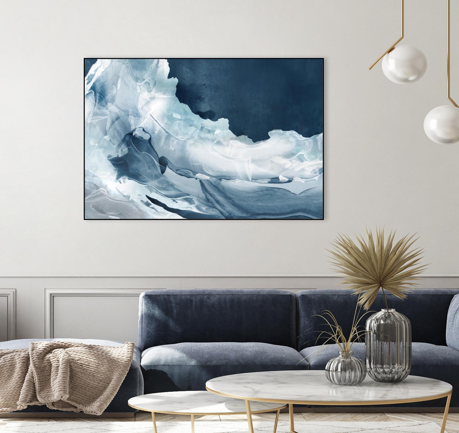 Wave of Blue Ice by PI Studio on GIANT ART - abstract