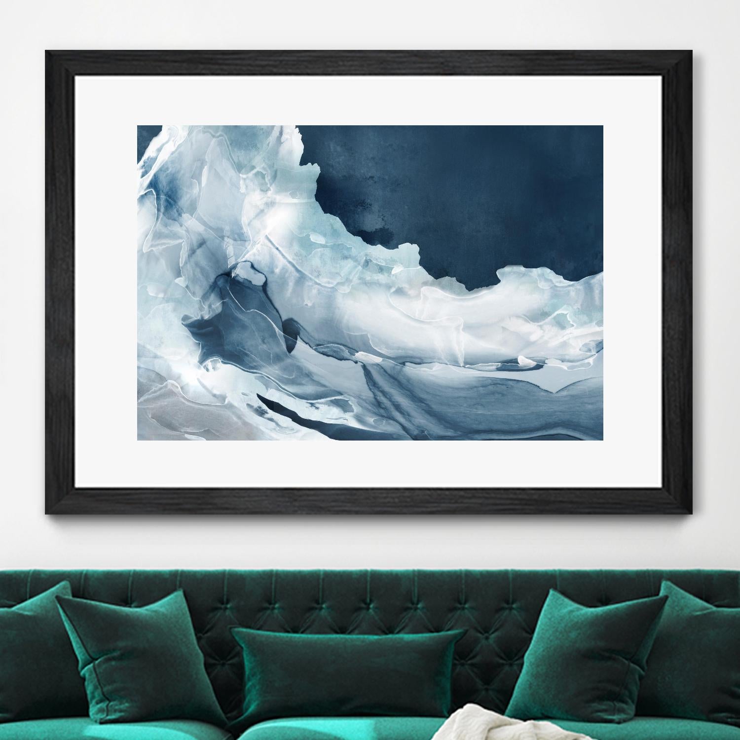Wave of Blue Ice by PI Studio on GIANT ART - abstract