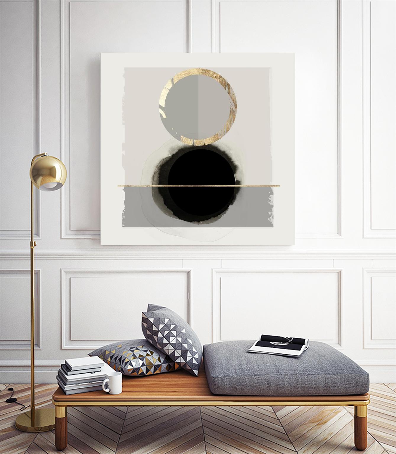 Dream Life Inspired I by PI Studio on GIANT ART - gold watercolour watercoulor