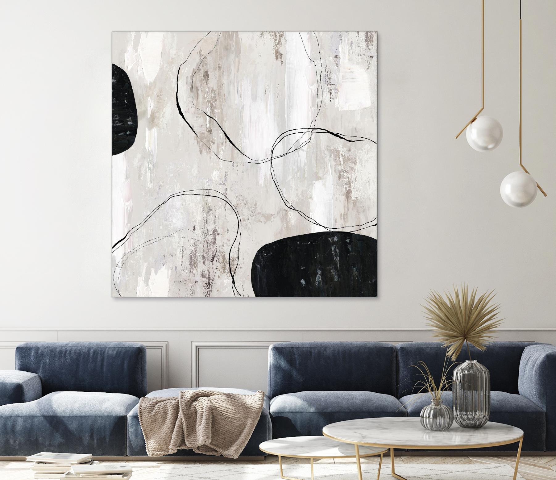 Falling Stones by PI Studio on GIANT ART - white black & white