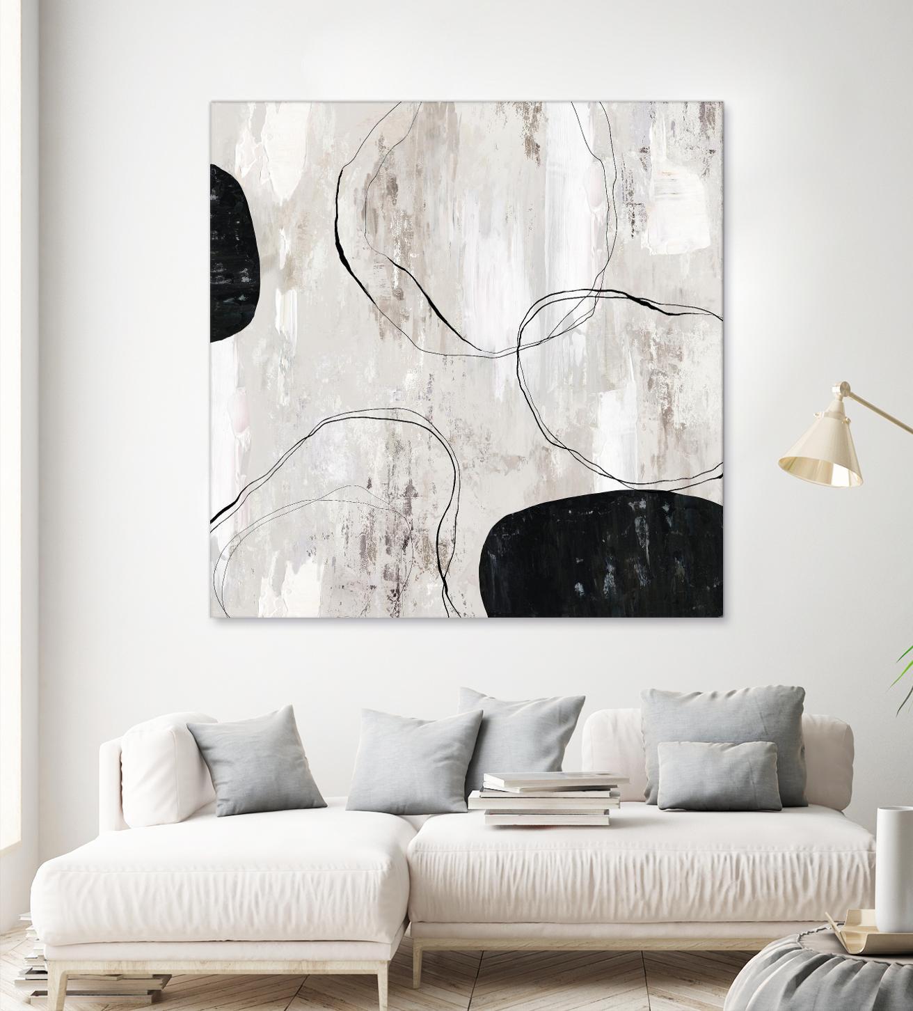 Falling Stones by PI Studio on GIANT ART - white black & white
