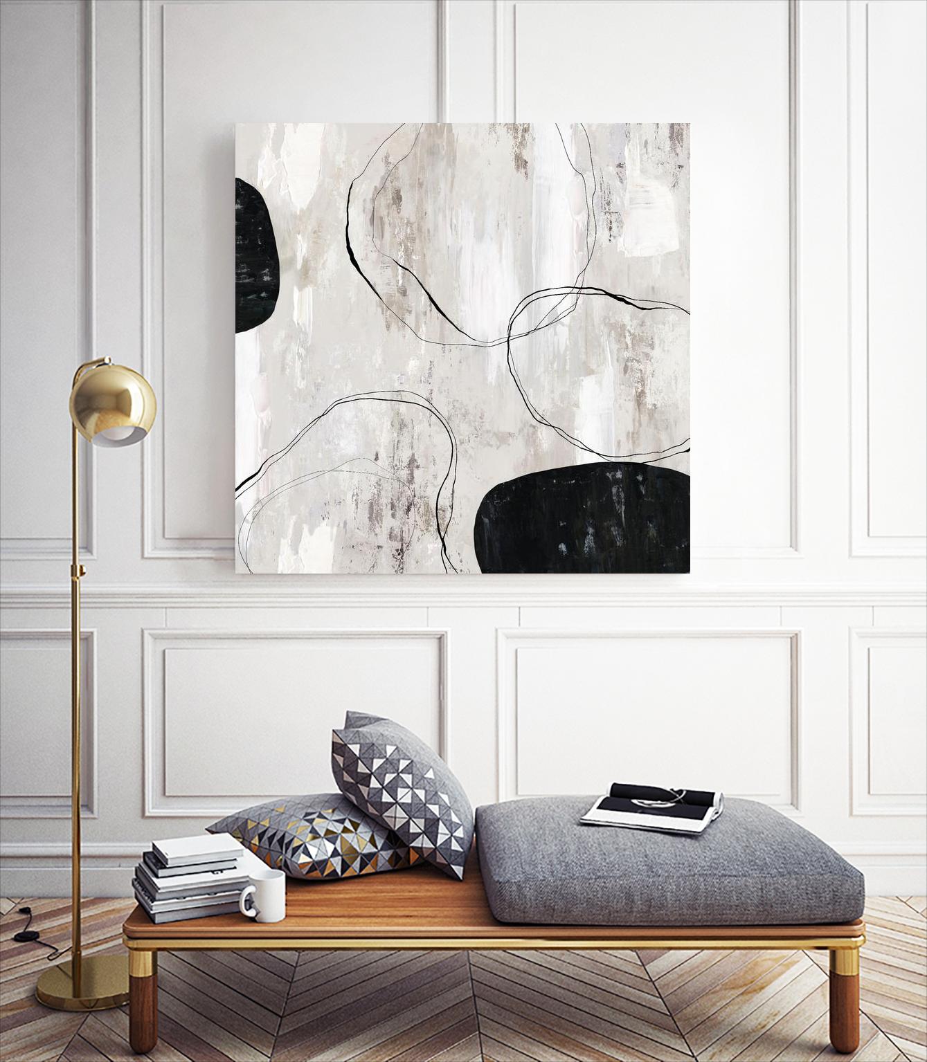 Falling Stones by PI Studio on GIANT ART - white black & white
