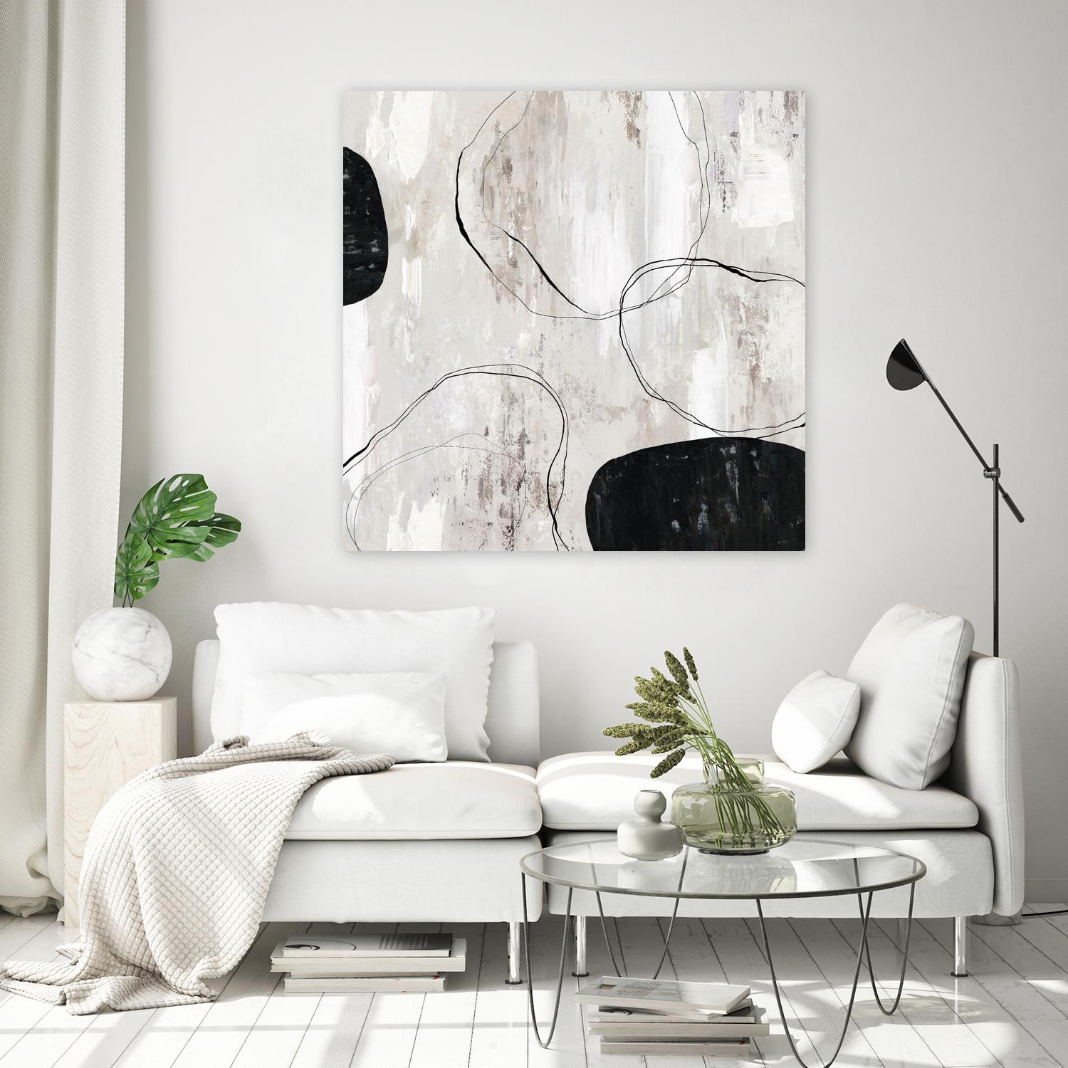 Falling Stones by PI Studio on GIANT ART - white black & white