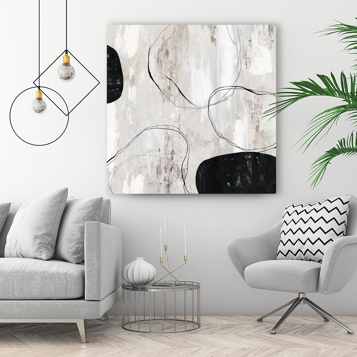 Falling Stones by PI Studio on GIANT ART - white black & white