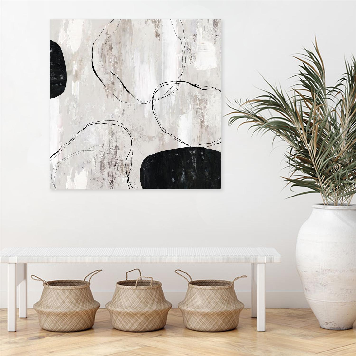 Falling Stones by PI Studio on GIANT ART - white black & white