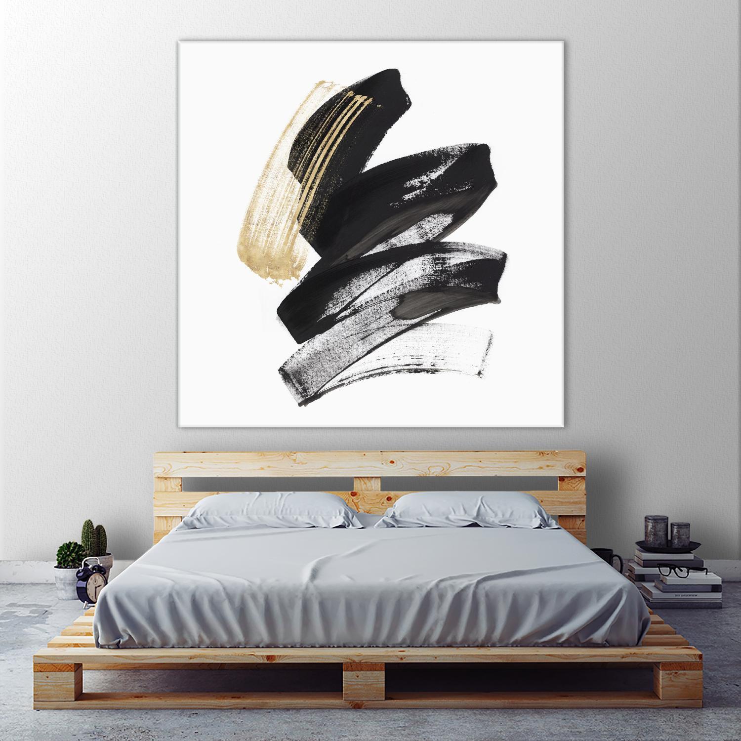 Golden Brushstroke I by PI Studio on GIANT ART - gold abstract abstract