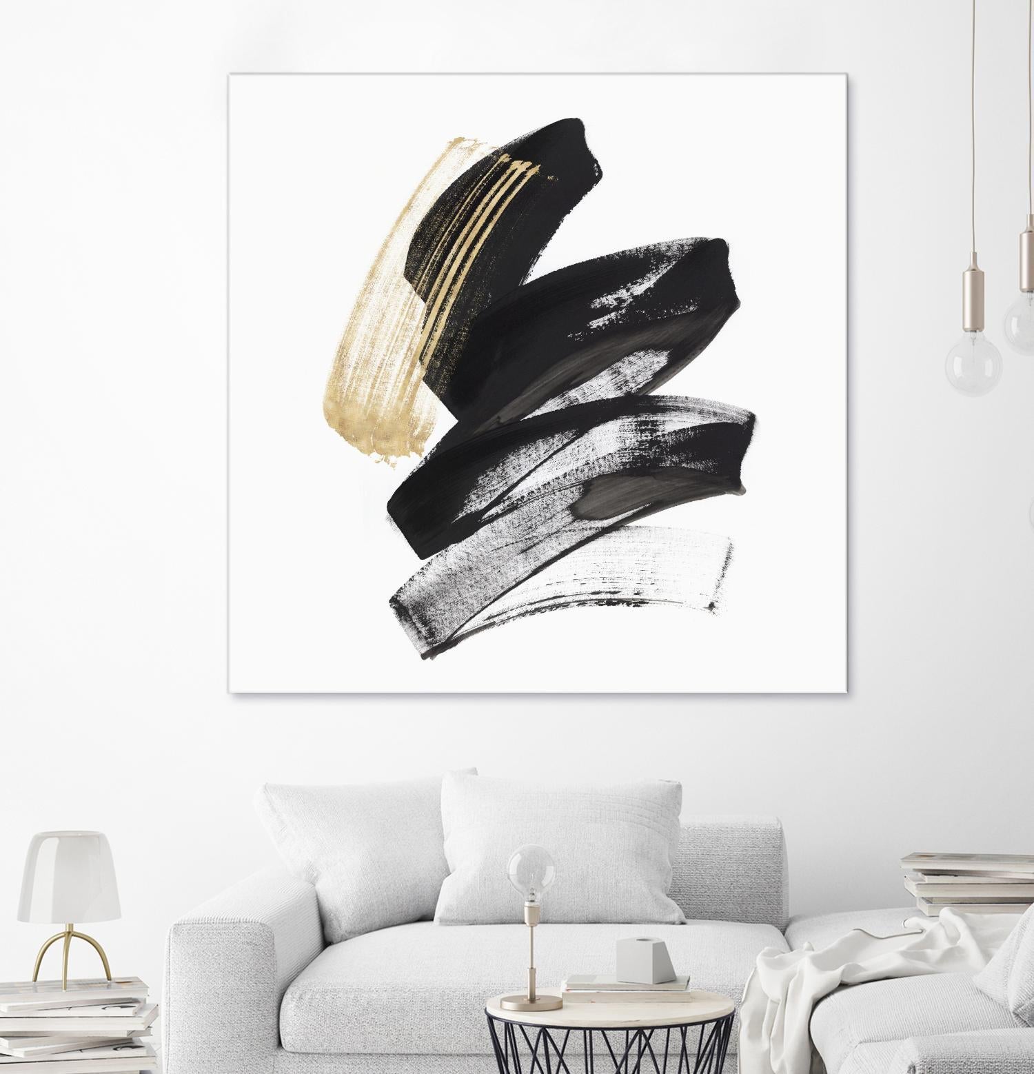Golden Brushstroke I by PI Studio on GIANT ART - gold abstract abstract