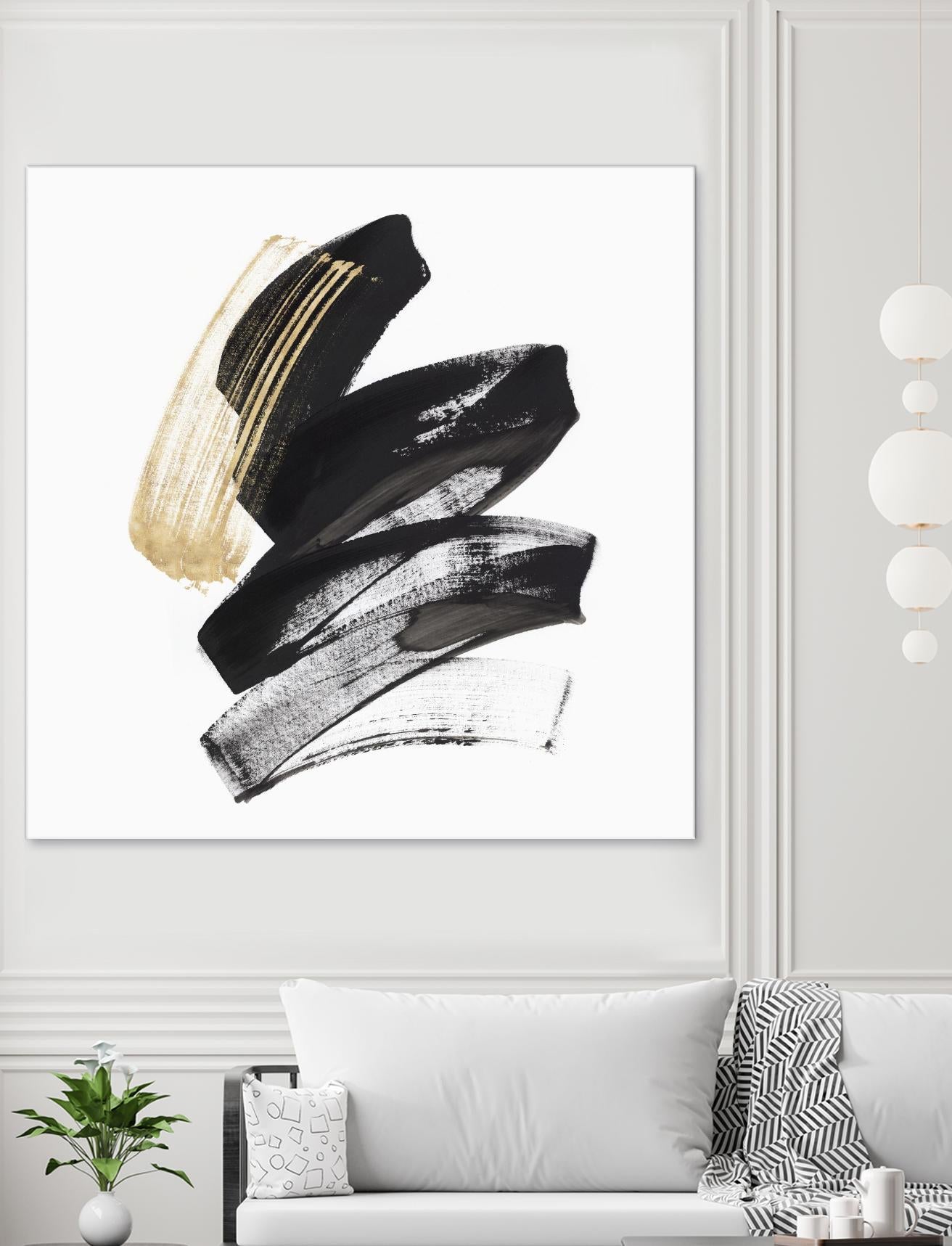 Golden Brushstroke I by PI Studio on GIANT ART - gold abstract abstract