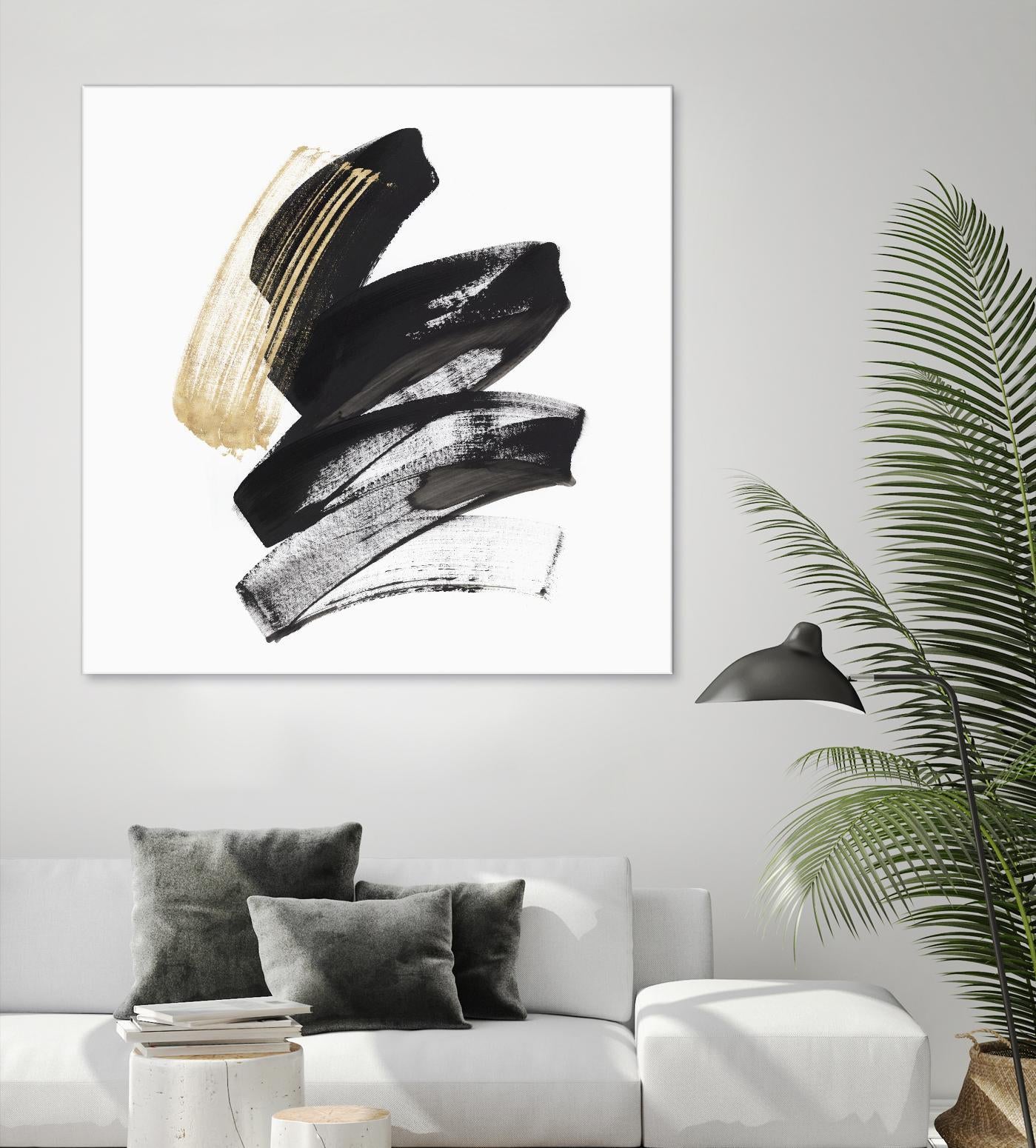 Golden Brushstroke I by PI Studio on GIANT ART - gold abstract abstract