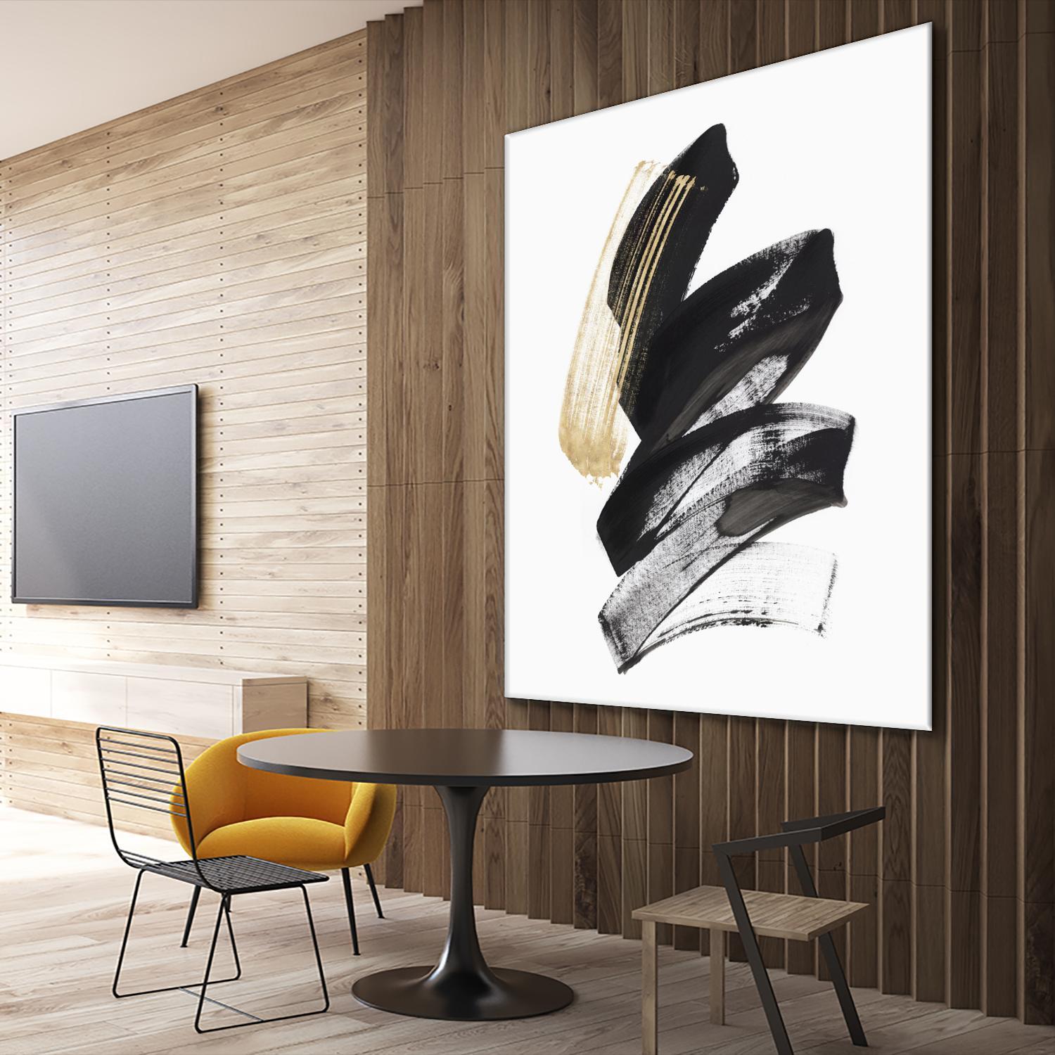 Golden Brushstroke I by PI Studio on GIANT ART - gold abstract abstract