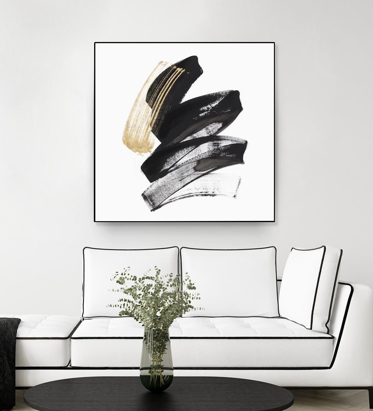 Golden Brushstroke I by PI Studio on GIANT ART - gold abstract abstract