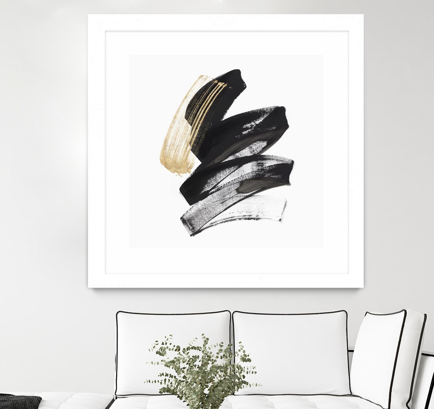 Golden Brushstroke I by PI Studio on GIANT ART - gold abstract abstract