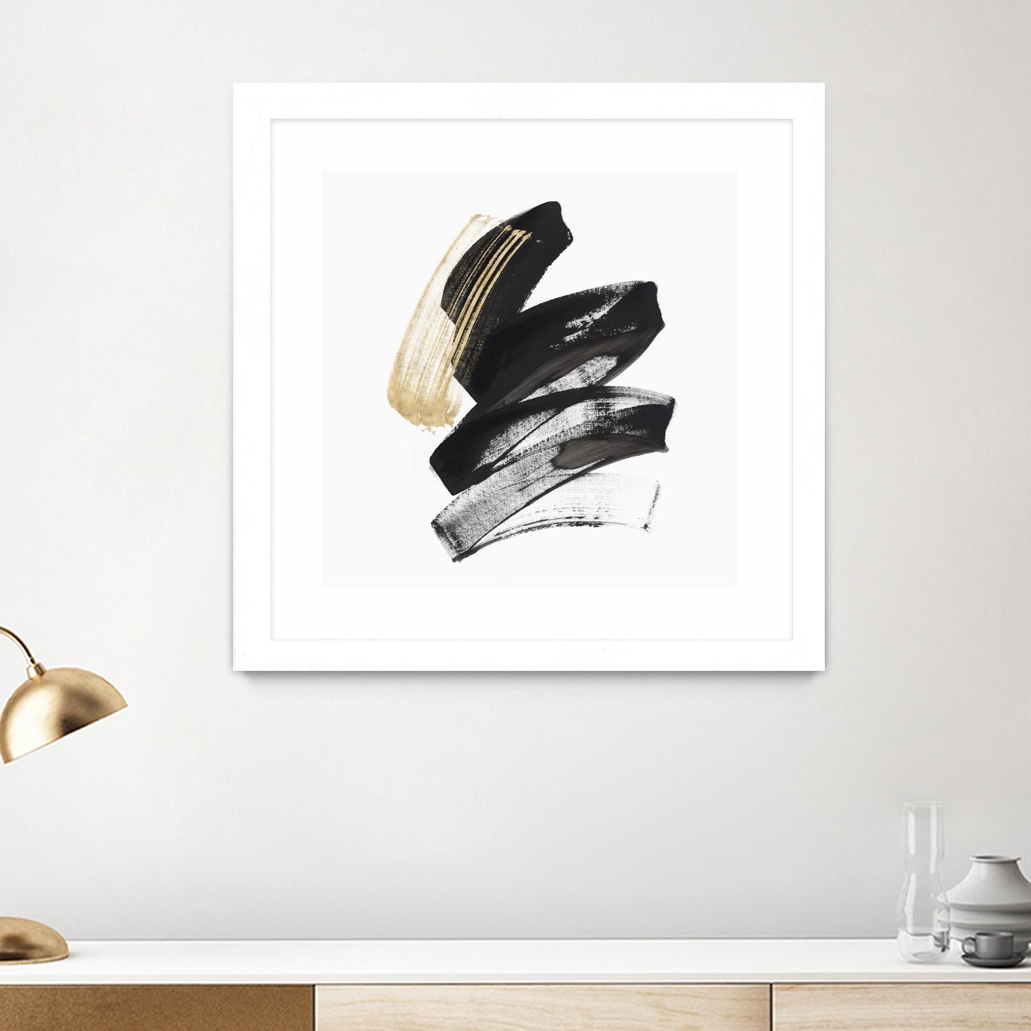 Golden Brushstroke I by PI Studio on GIANT ART - gold abstract abstract