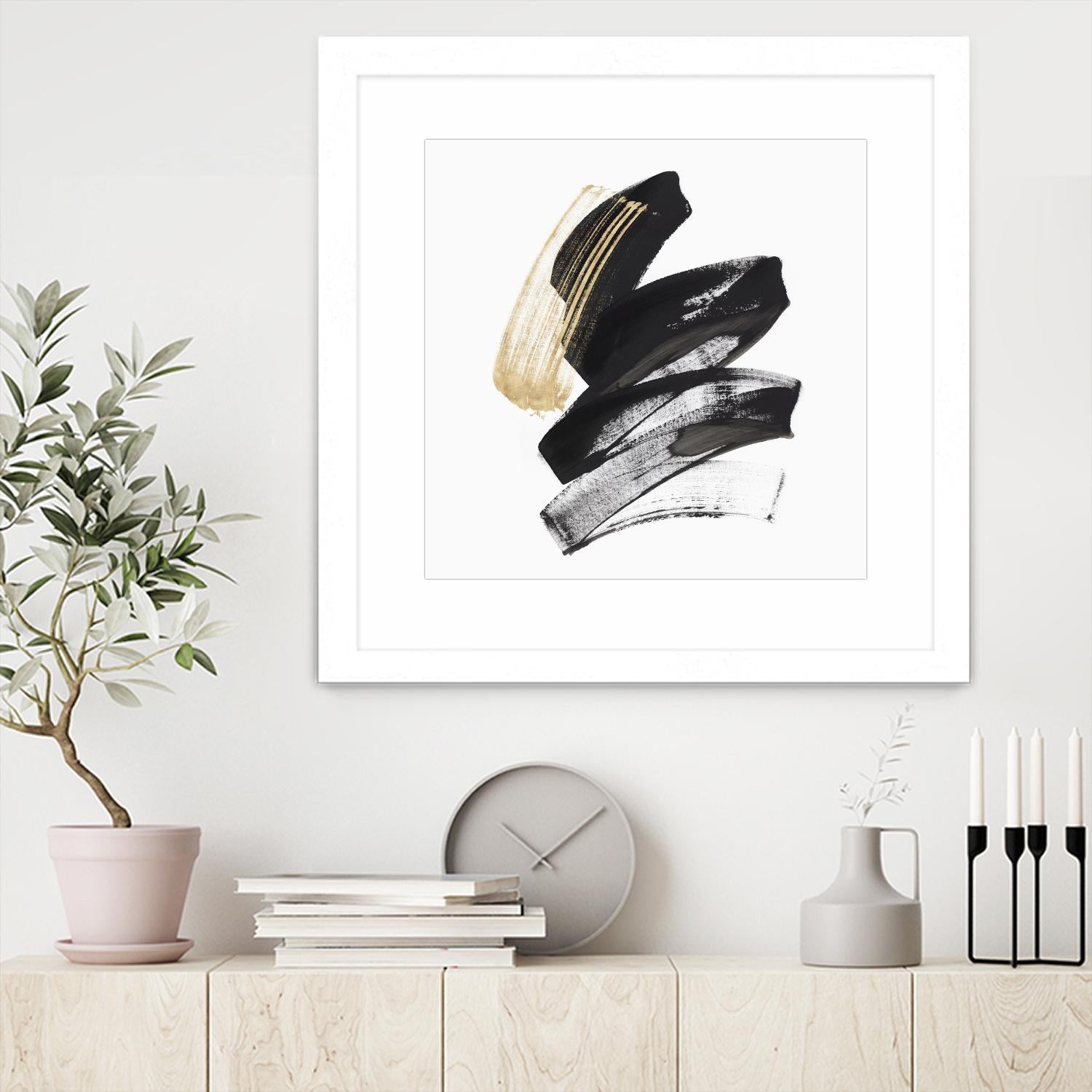 Golden Brushstroke I by PI Studio on GIANT ART - gold abstract abstract