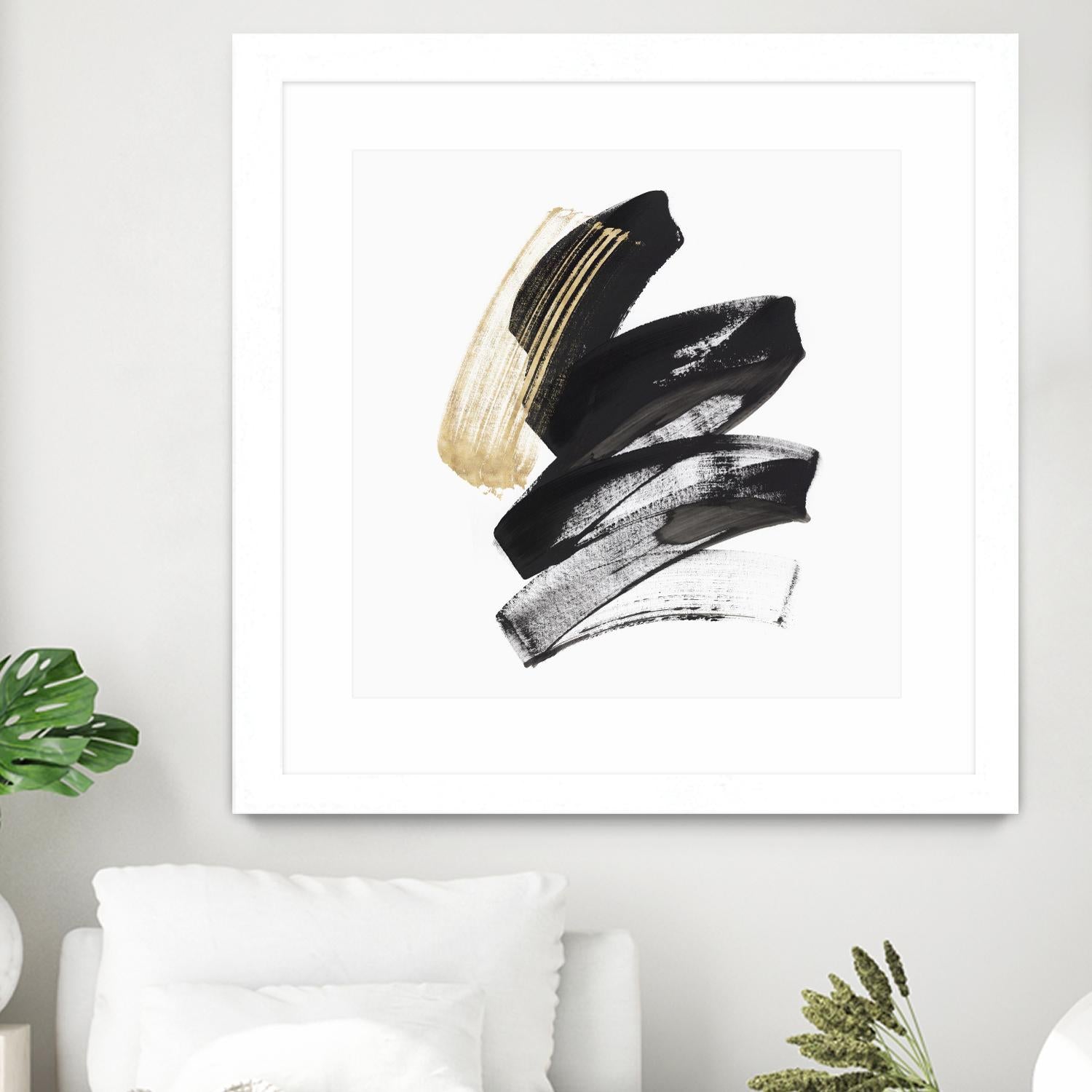 Golden Brushstroke I by PI Studio on GIANT ART - gold abstract abstract