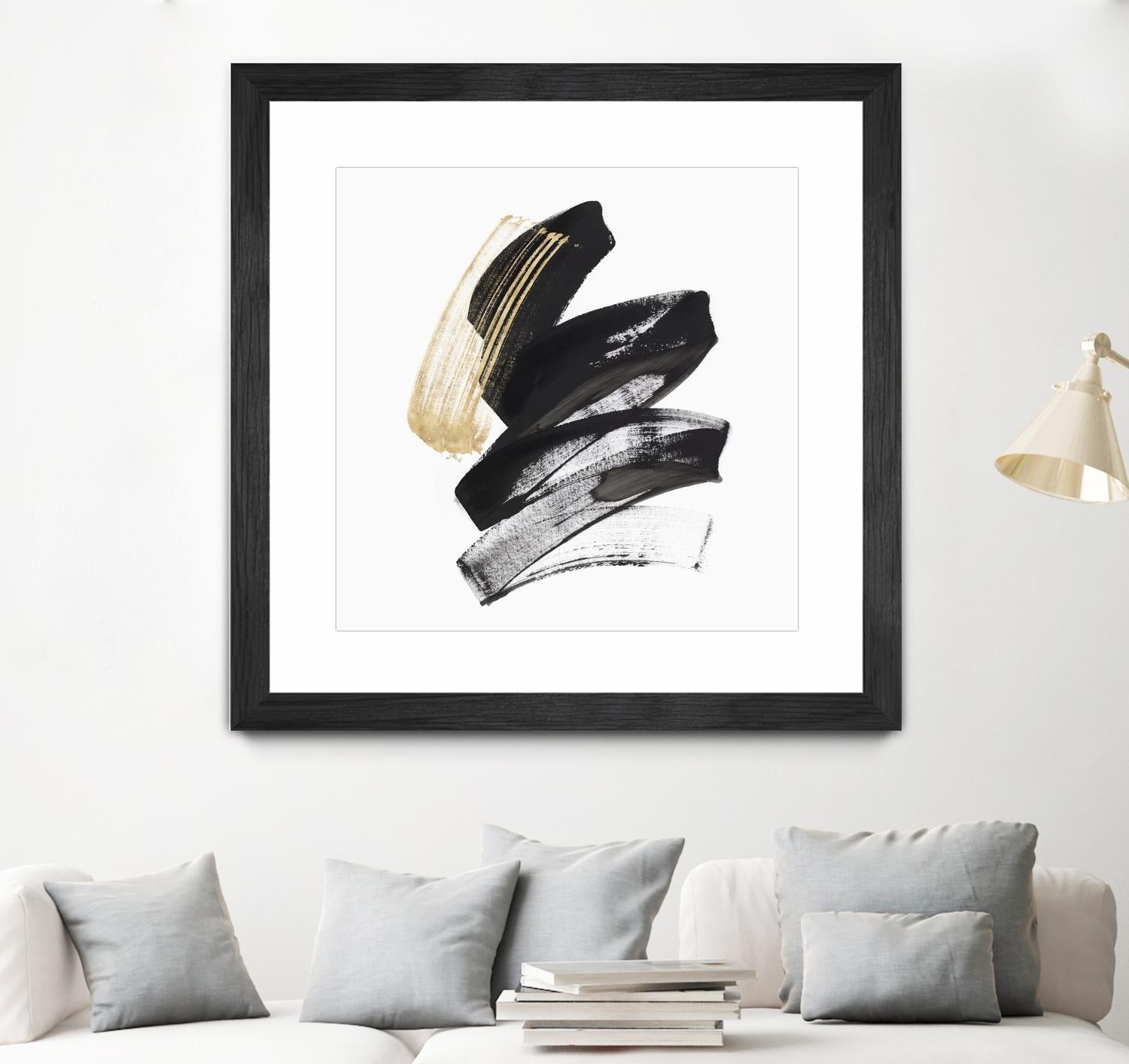 Golden Brushstroke I by PI Studio on GIANT ART - gold abstract abstract