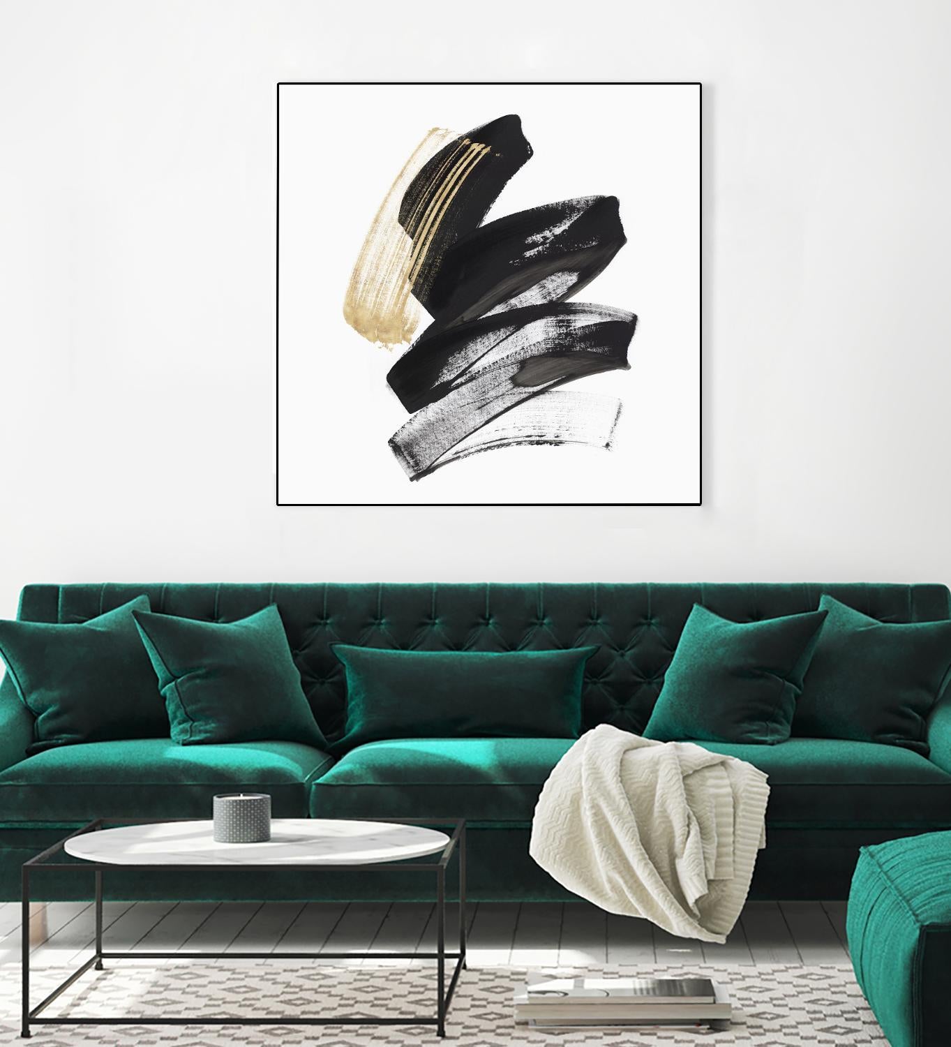 Golden Brushstroke I by PI Studio on GIANT ART - gold abstract abstract