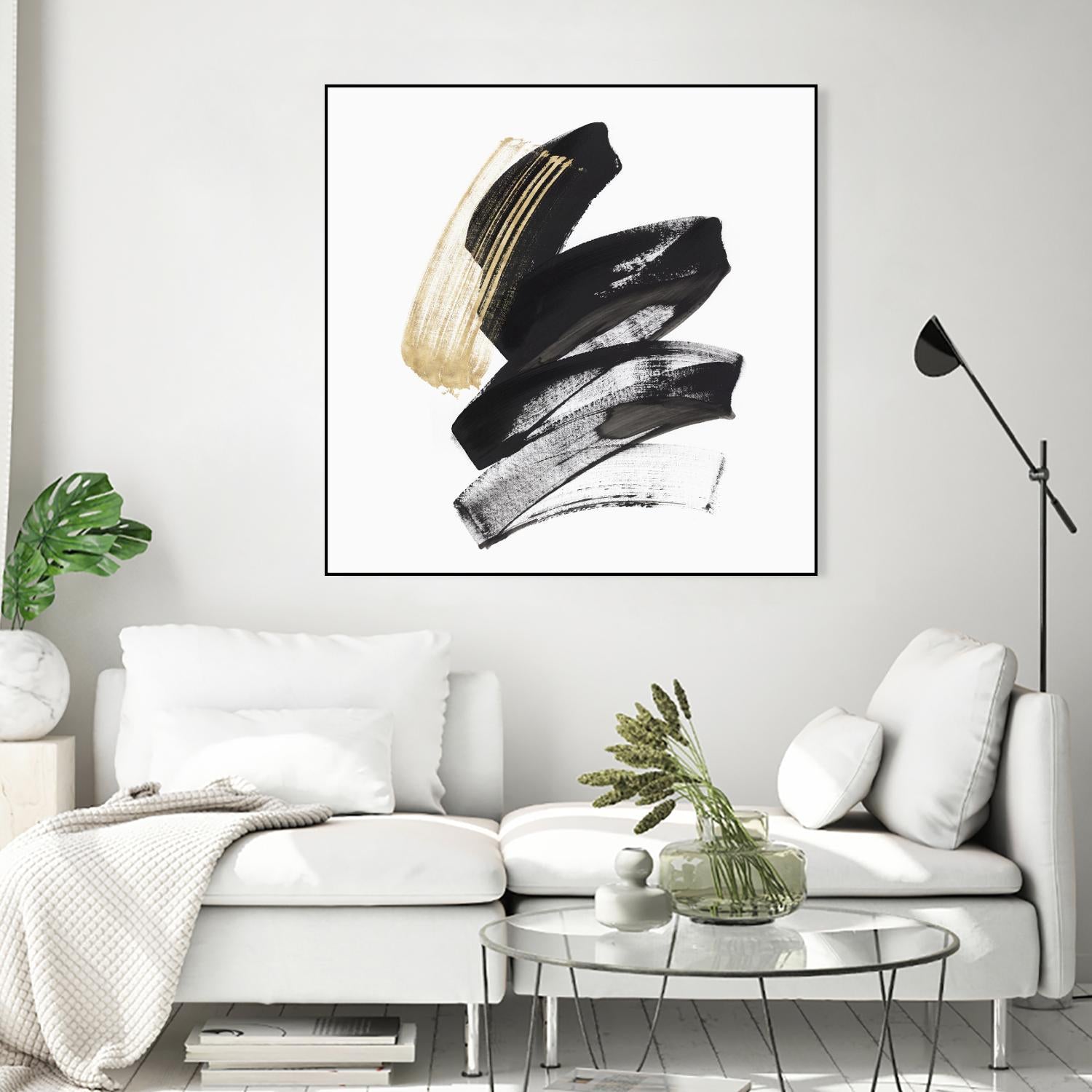 Golden Brushstroke I by PI Studio on GIANT ART - gold abstract abstract