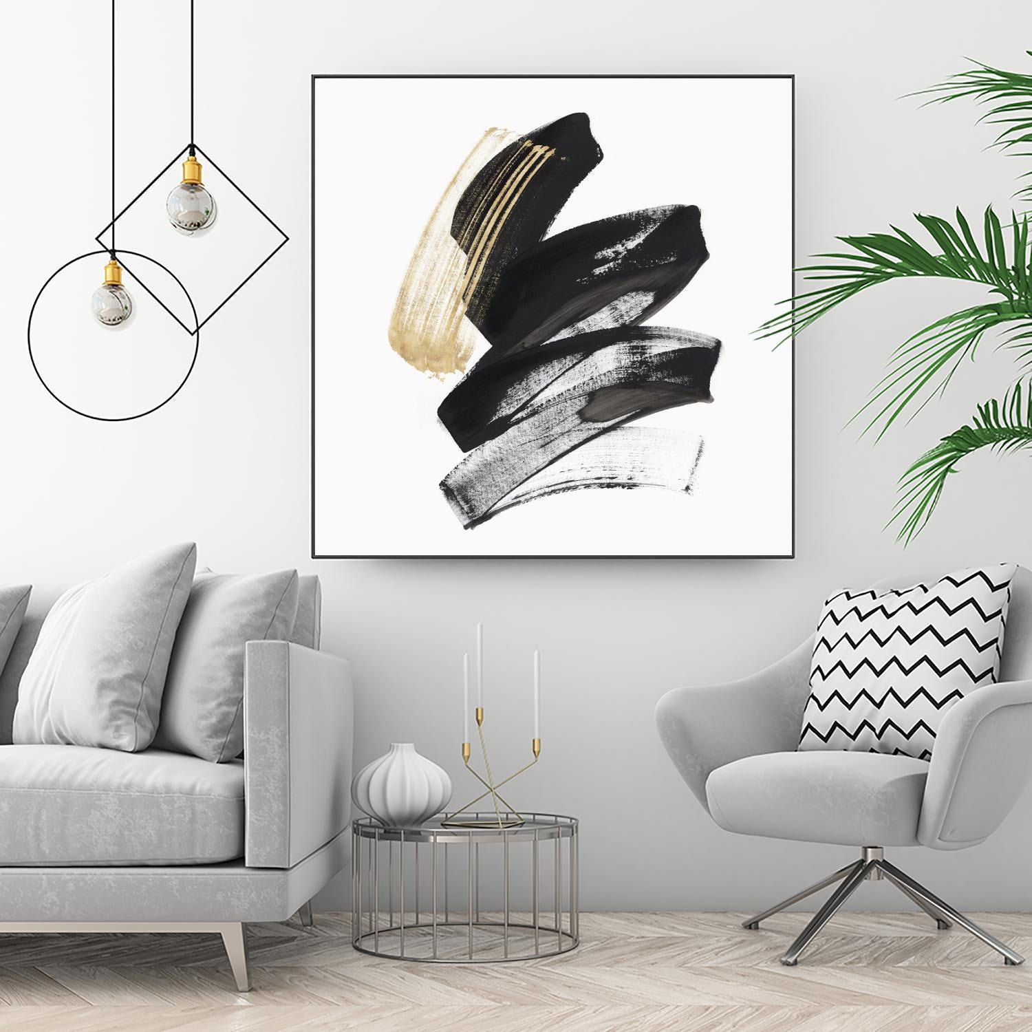 Golden Brushstroke I by PI Studio on GIANT ART - gold abstract abstract