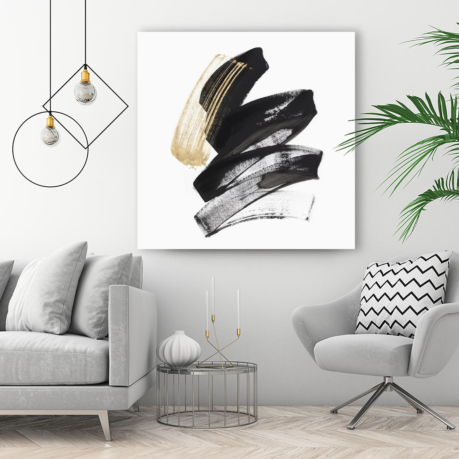 Golden Brushstroke I by PI Studio on GIANT ART - gold abstract abstract