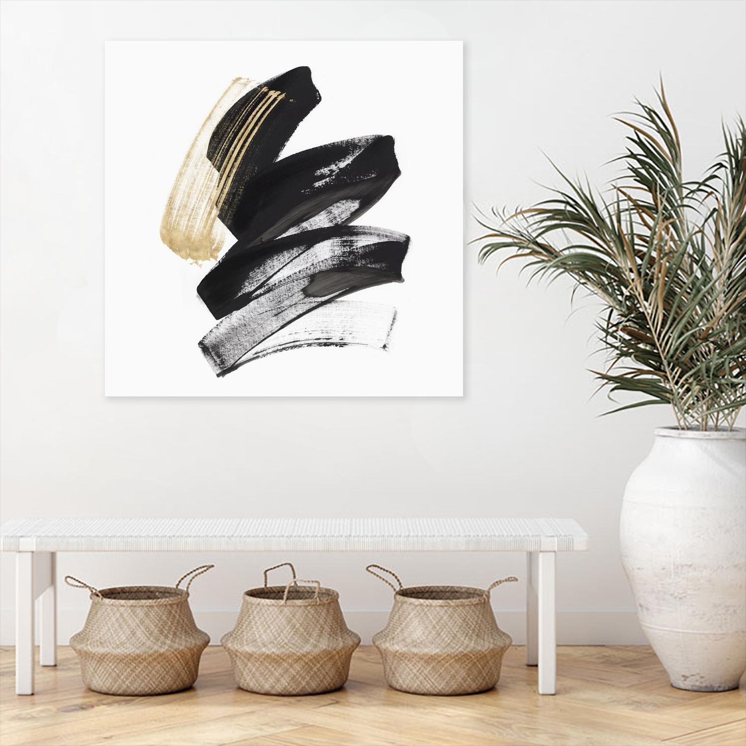 Golden Brushstroke I by PI Studio on GIANT ART - gold abstract abstract