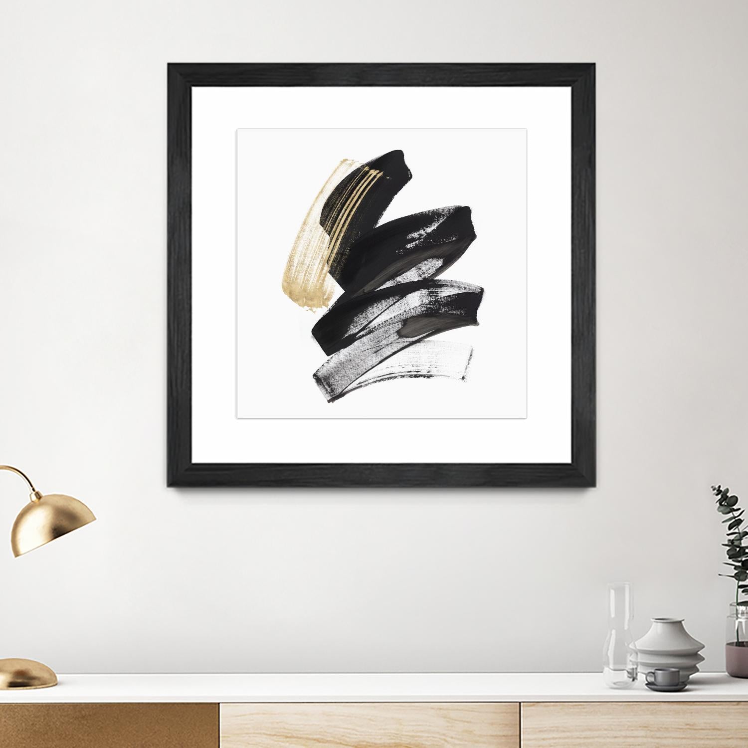 Golden Brushstroke I by PI Studio on GIANT ART - gold abstract abstract