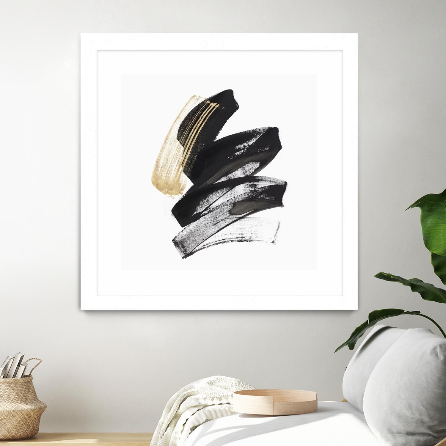 Golden Brushstroke I by PI Studio on GIANT ART - gold abstract abstract