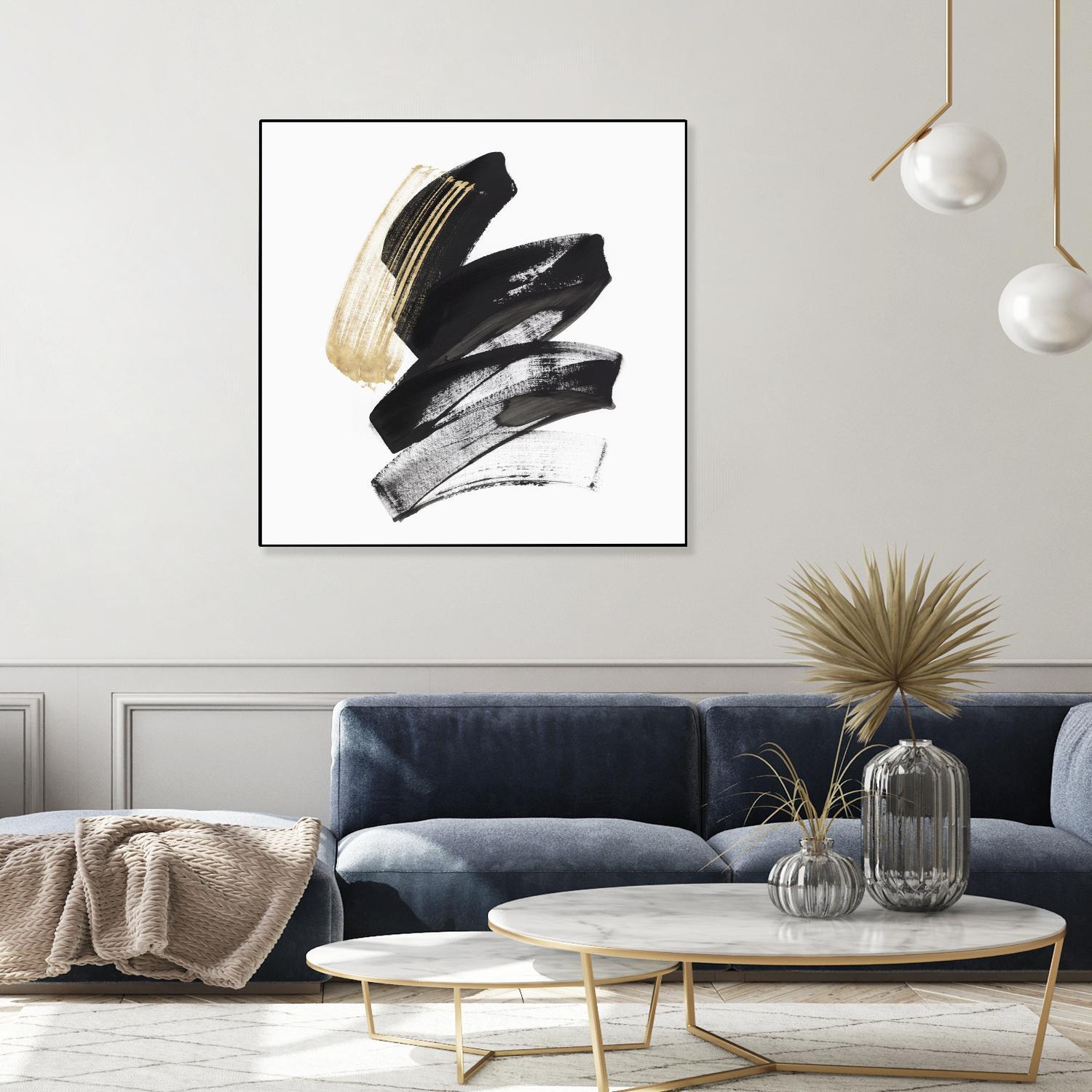 Golden Brushstroke I by PI Studio on GIANT ART - gold abstract abstract